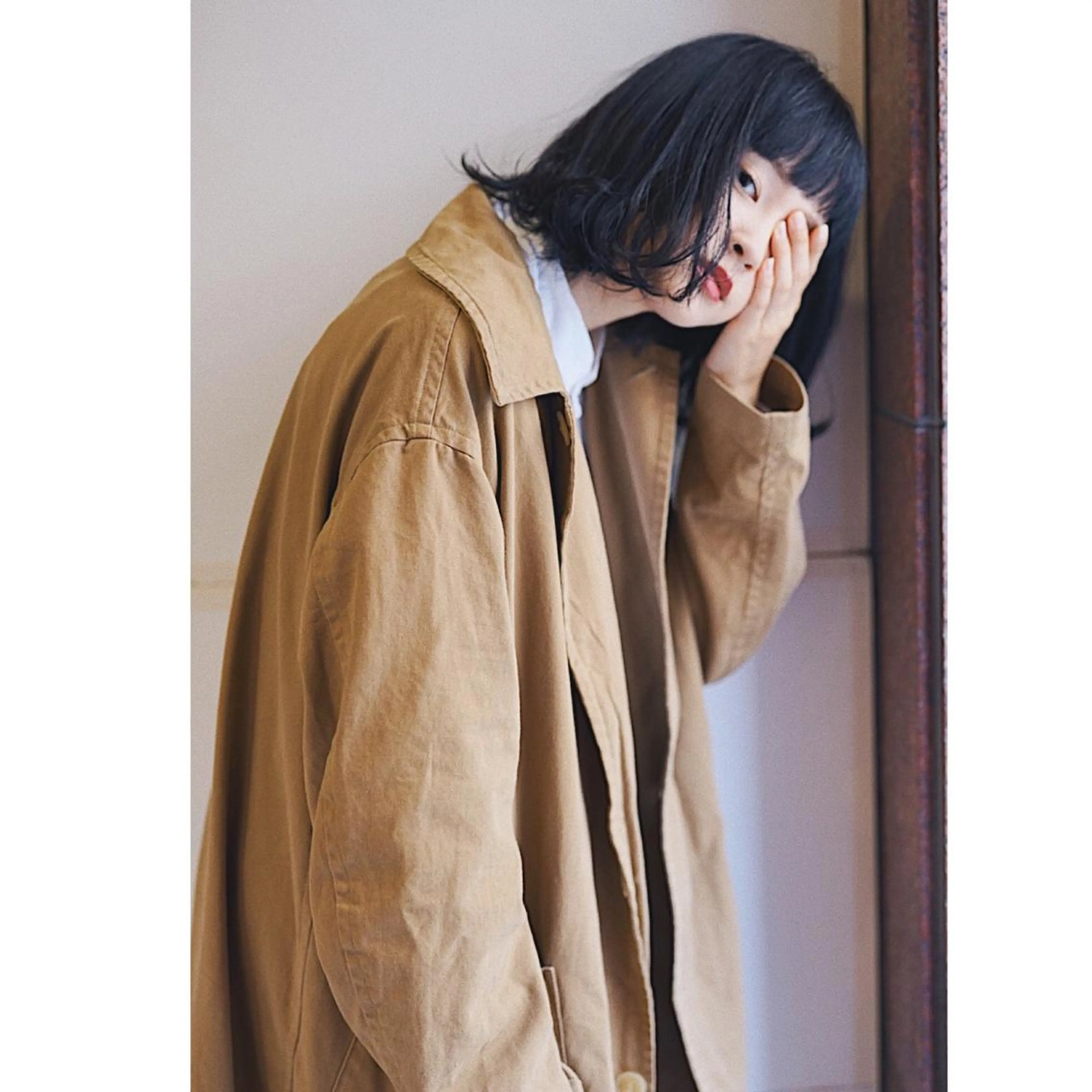 ミディアム 外ハネヘア ✨艶ブリーチカラー ✨四ノ宮裕己のヘアスタイル