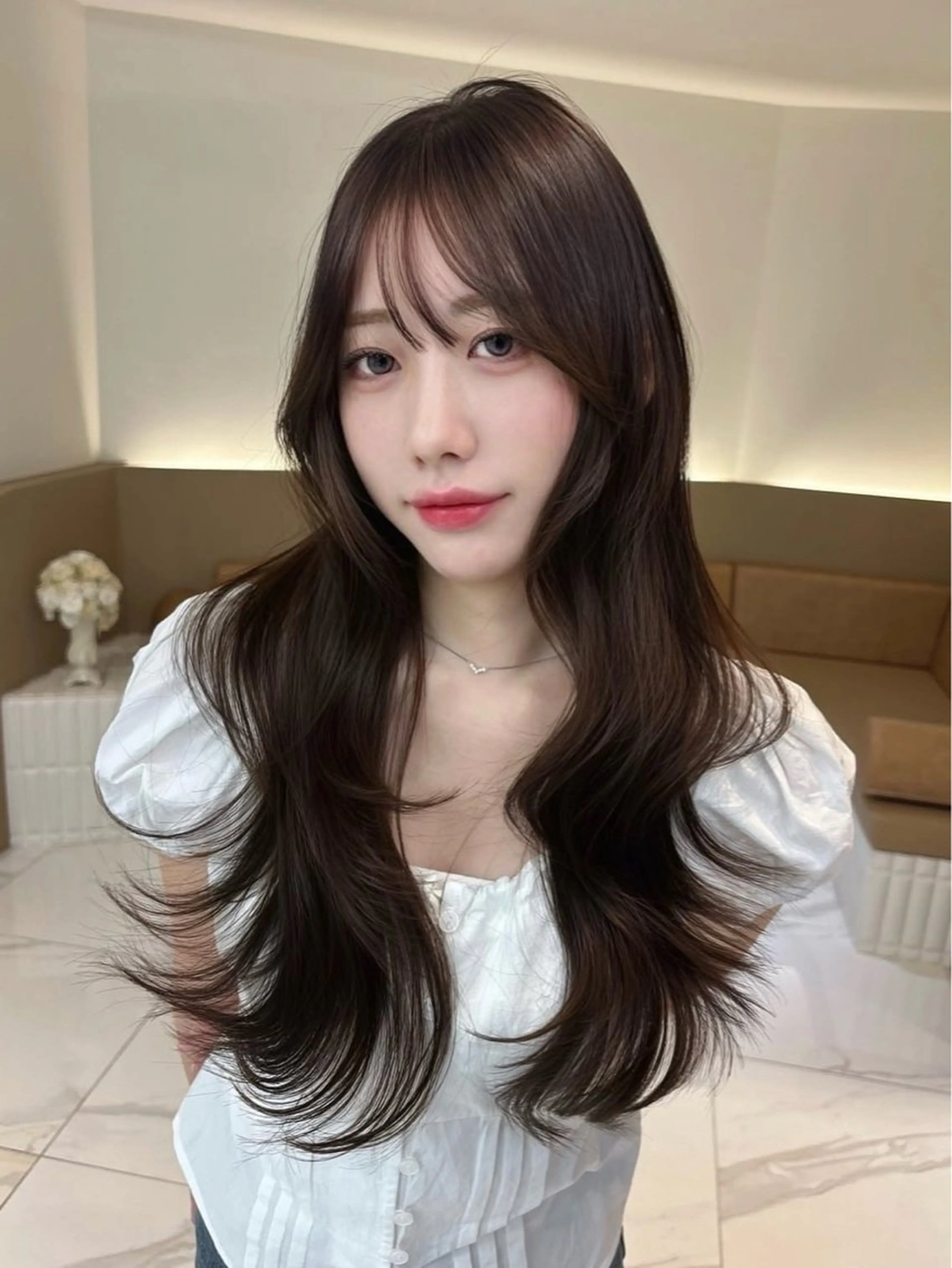 ロング カット ヘアカラー トリートメント ブリーチなし 透明感カラー/松沢のヘアスタイル