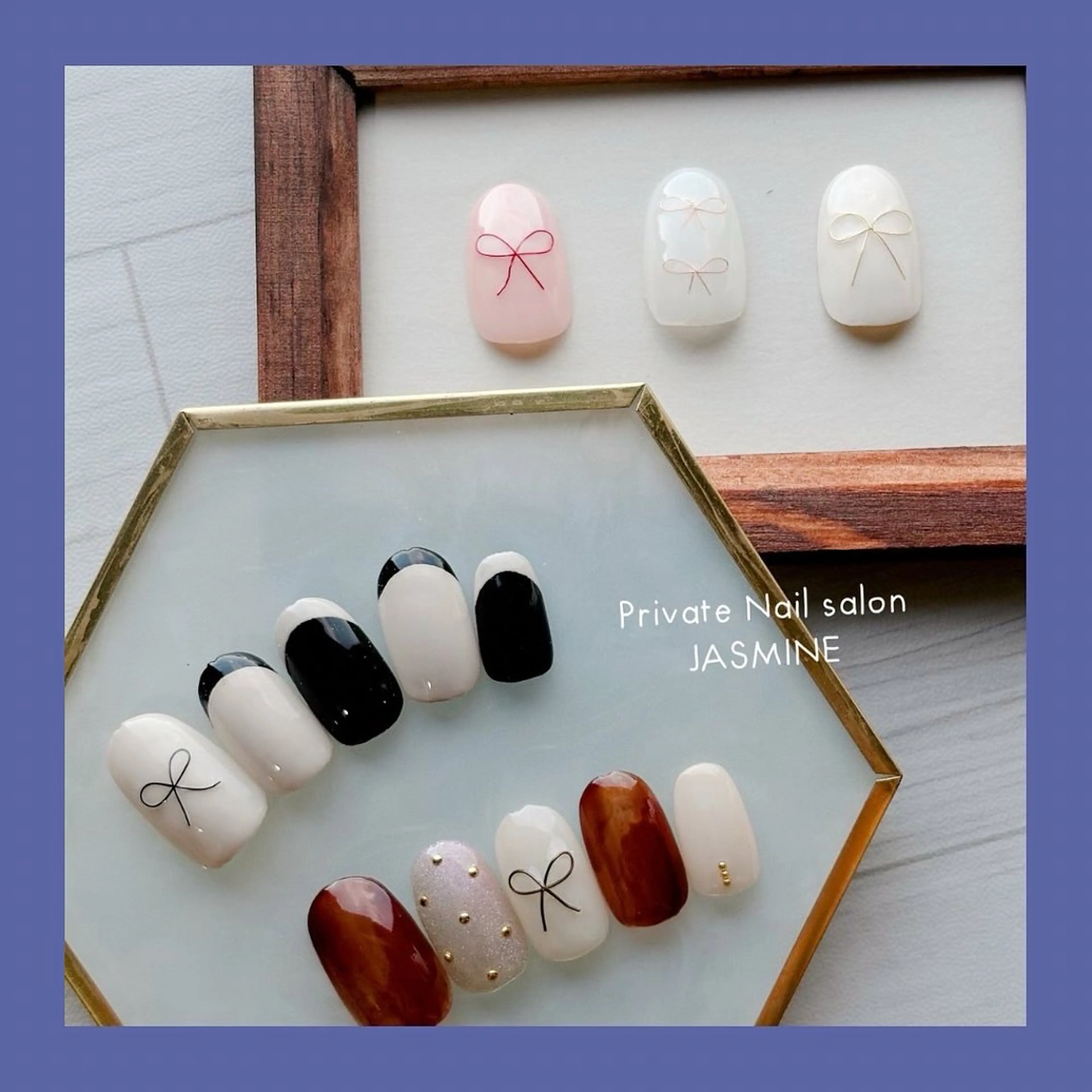 ネイル リボン Nail salon JASMINEのネイルデザイン