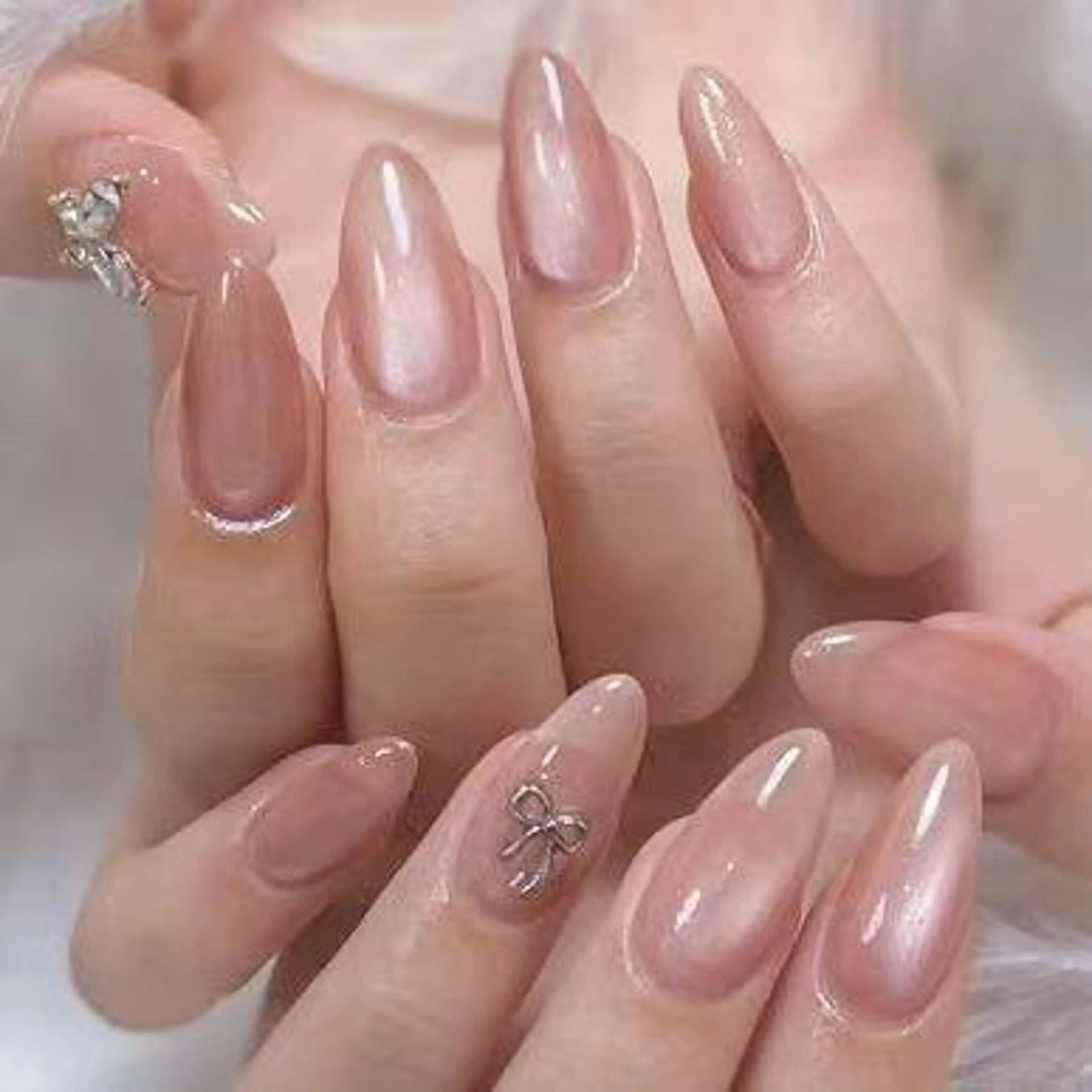 💖チップ+ジェル長さ出し【マグネット/フラッシュ/ミラー/オローラ】の写真