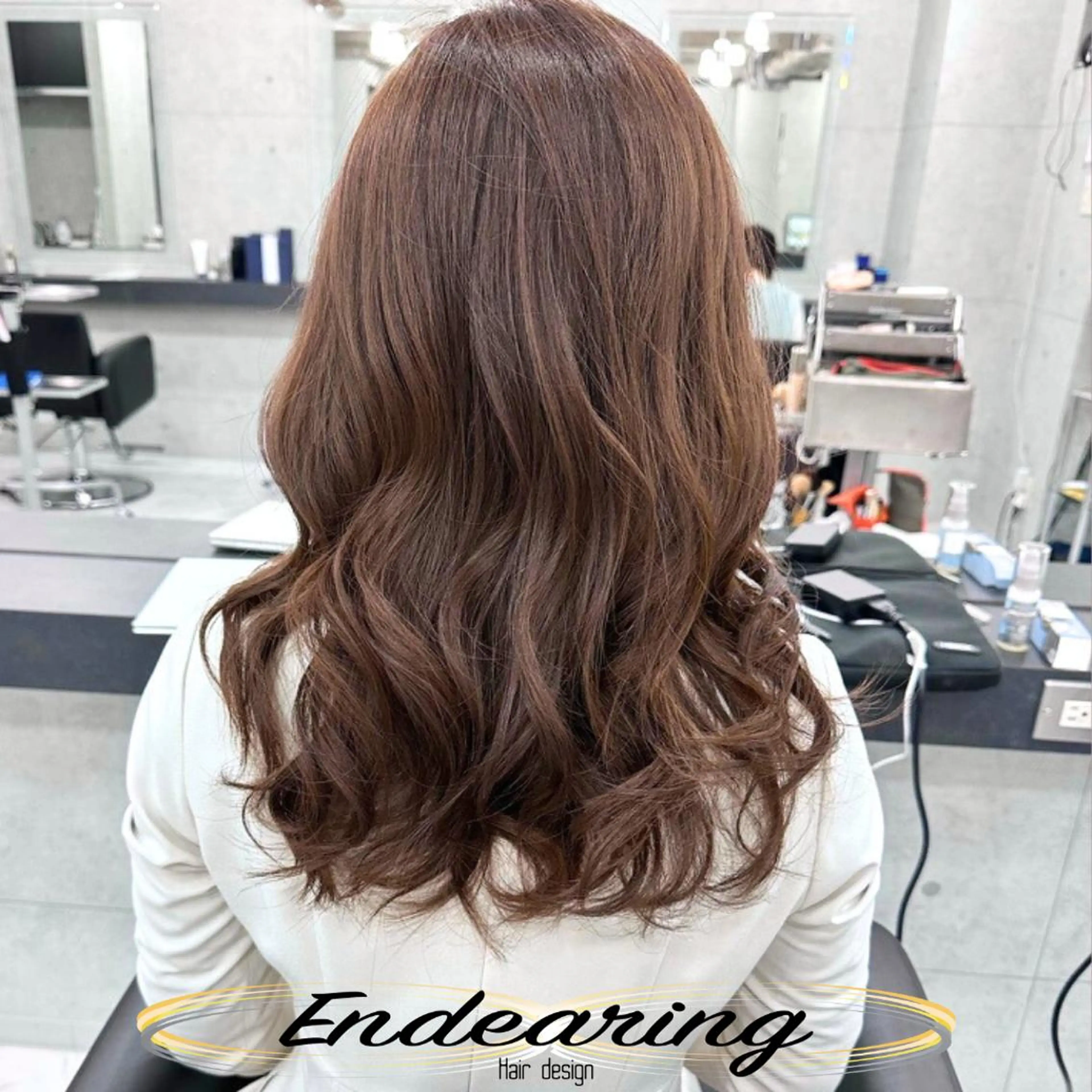 ロング アッシュ レイヤーカット ロング 小顔カット カット ヘアカラー 柳田 怜那/銀座 Endearingのヘアスタイル