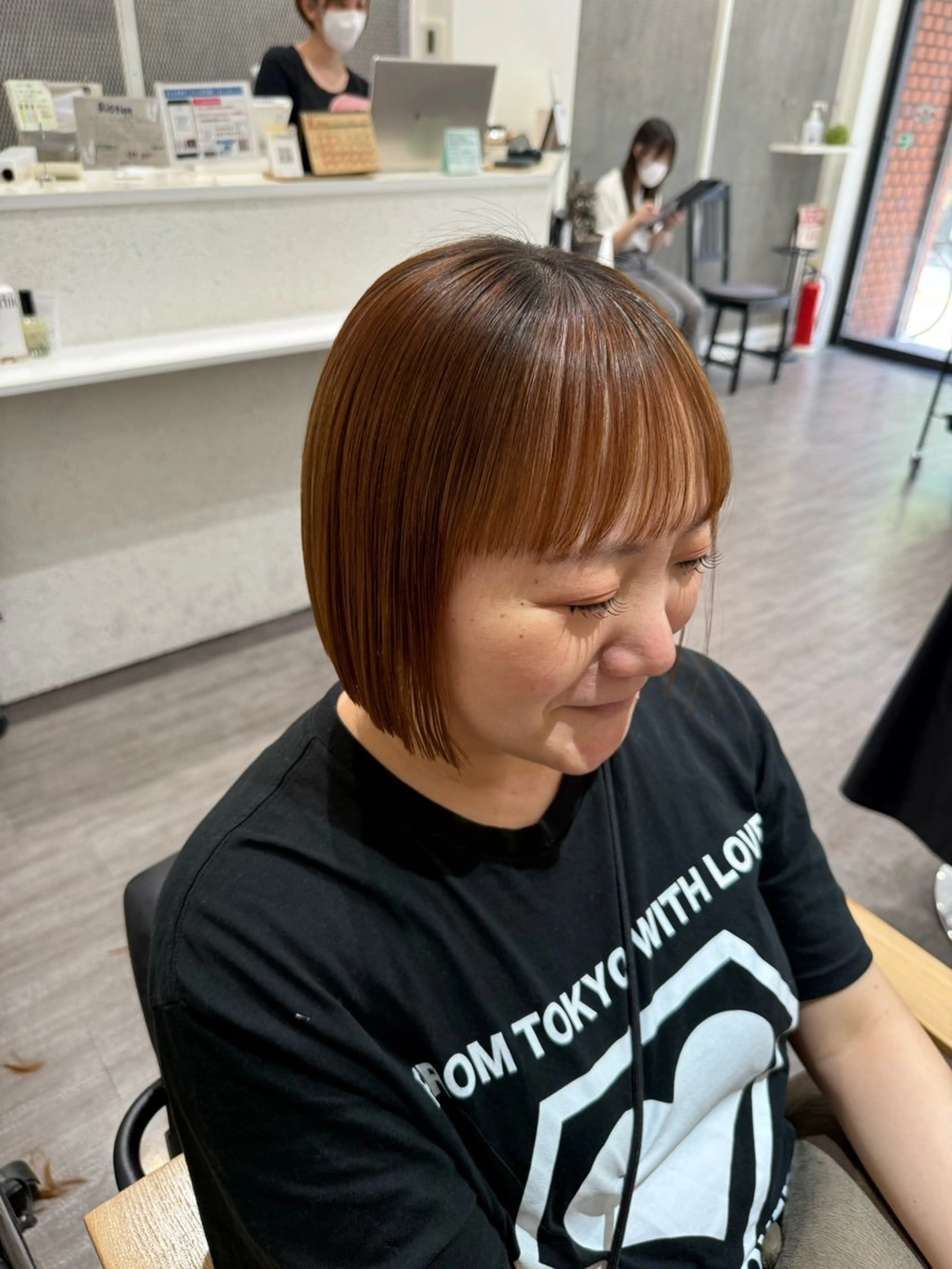 ショート パーマ 酸性ストレート ストレートパーマ カット 縮毛矯正 トリートメント 艶髪レイヤー上田 紗也🇰🇷💗のヘアスタイル