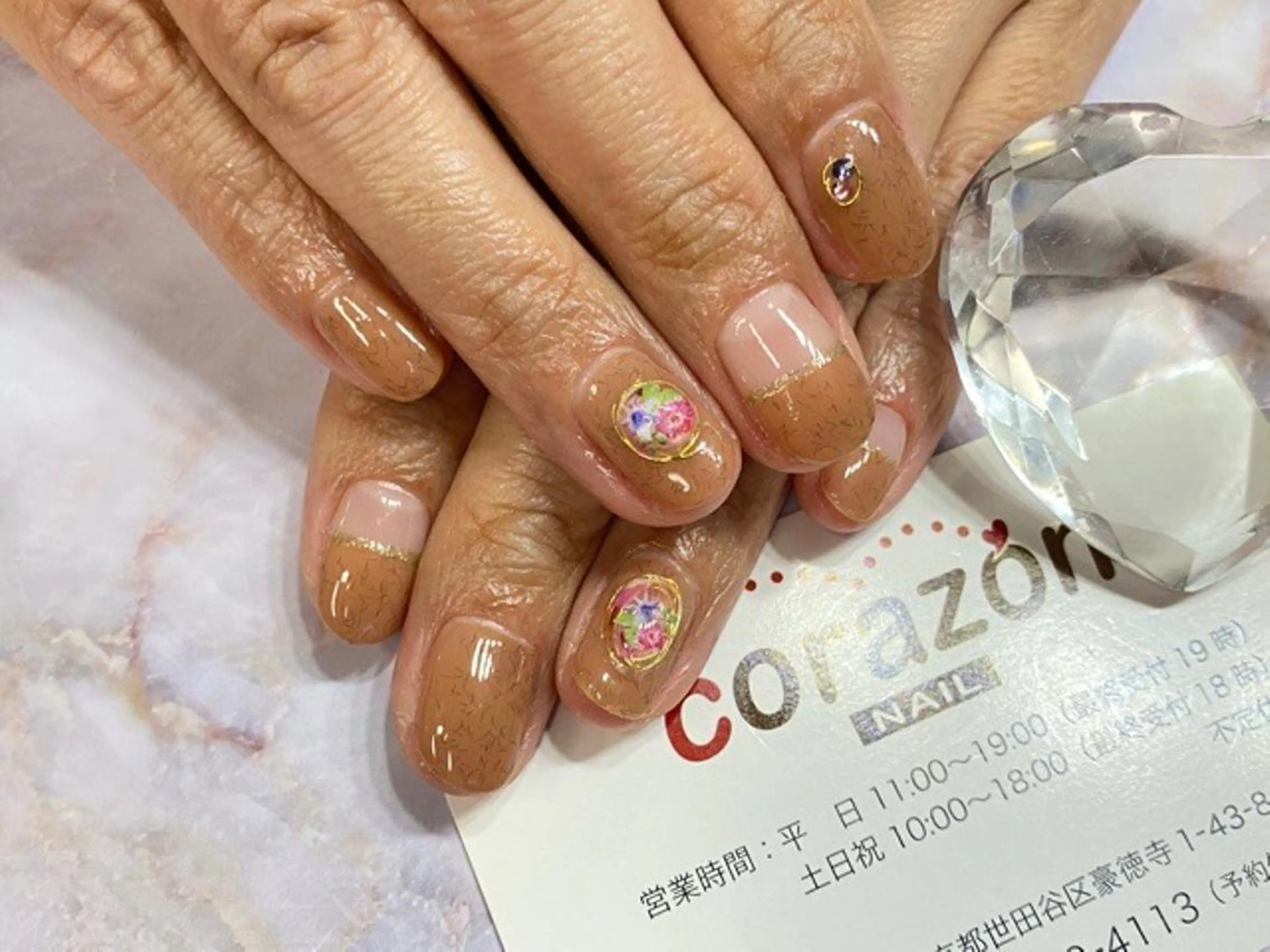 ネイル クリアネイル フラワーネイル ジェルネイル corazon所属・ネイリスト aicoのネイルデザイン