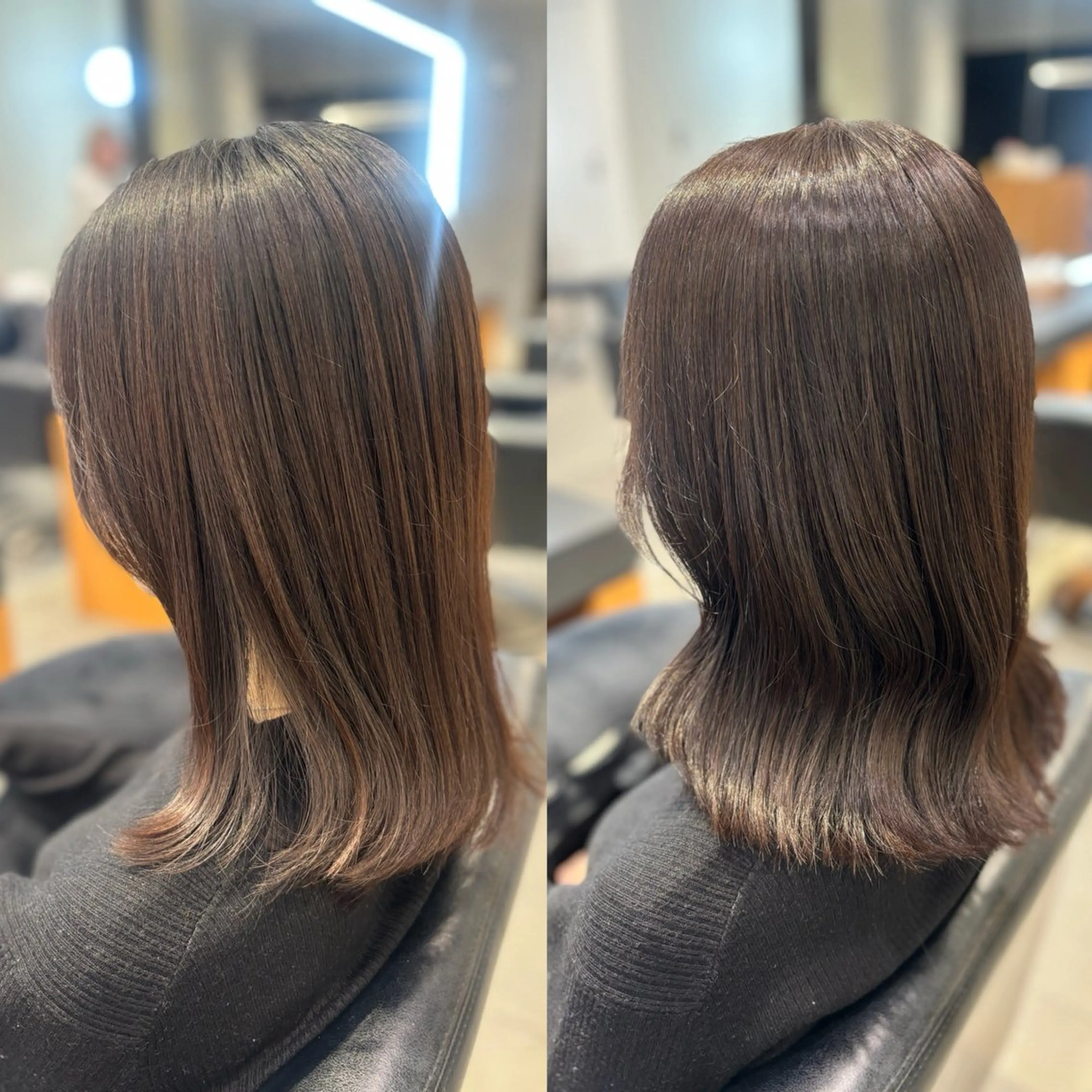 セミロング カラー 透明感カラー グレージュ カット ヘアカラー トリートメント 髪質改善/伏見 RABU(ému)のヘアスタイル