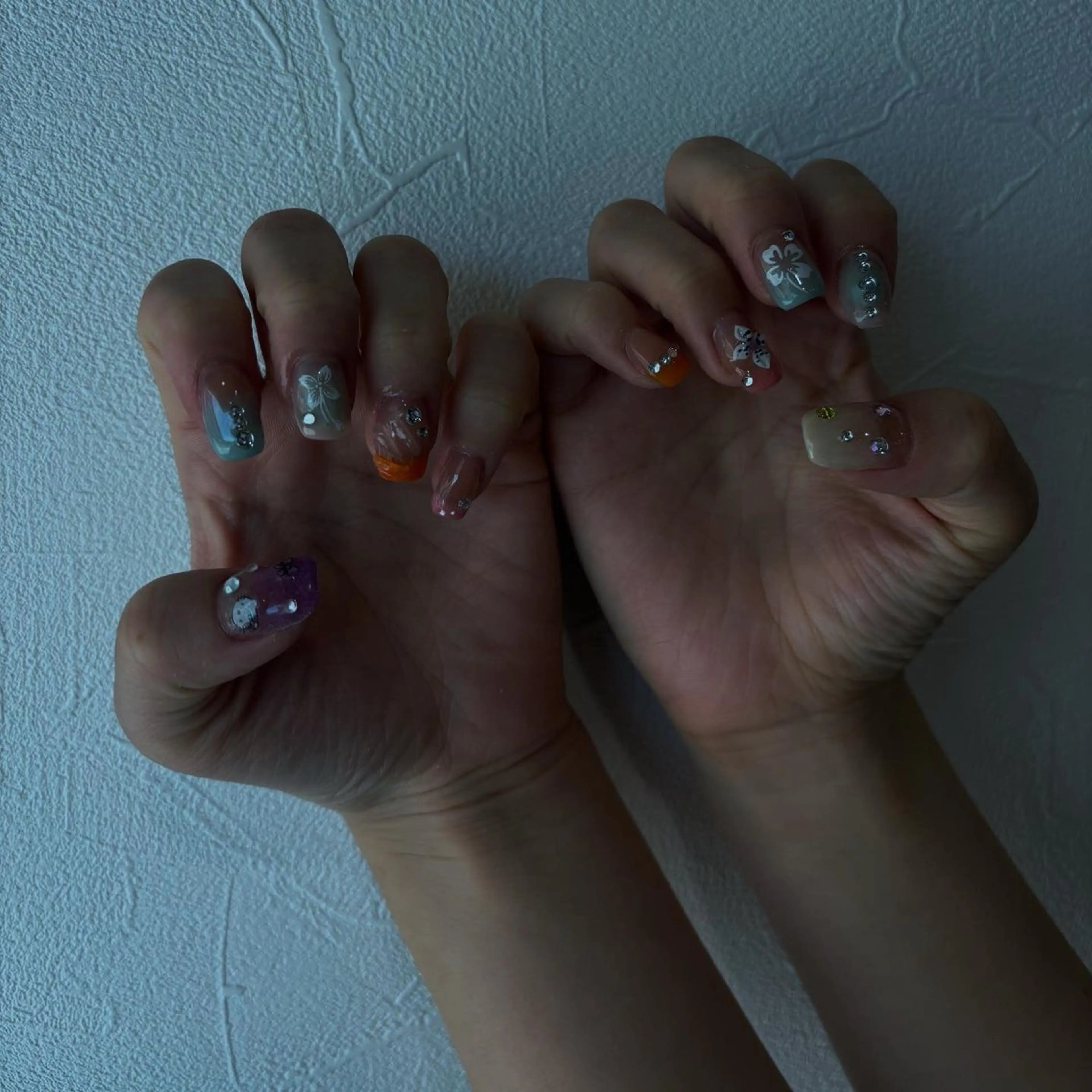 ネイル 長さ出し フットネイル ハート キラキラネイル 韓国ネイル vante_aimi .パラジェル取扱店のネイルデザイン