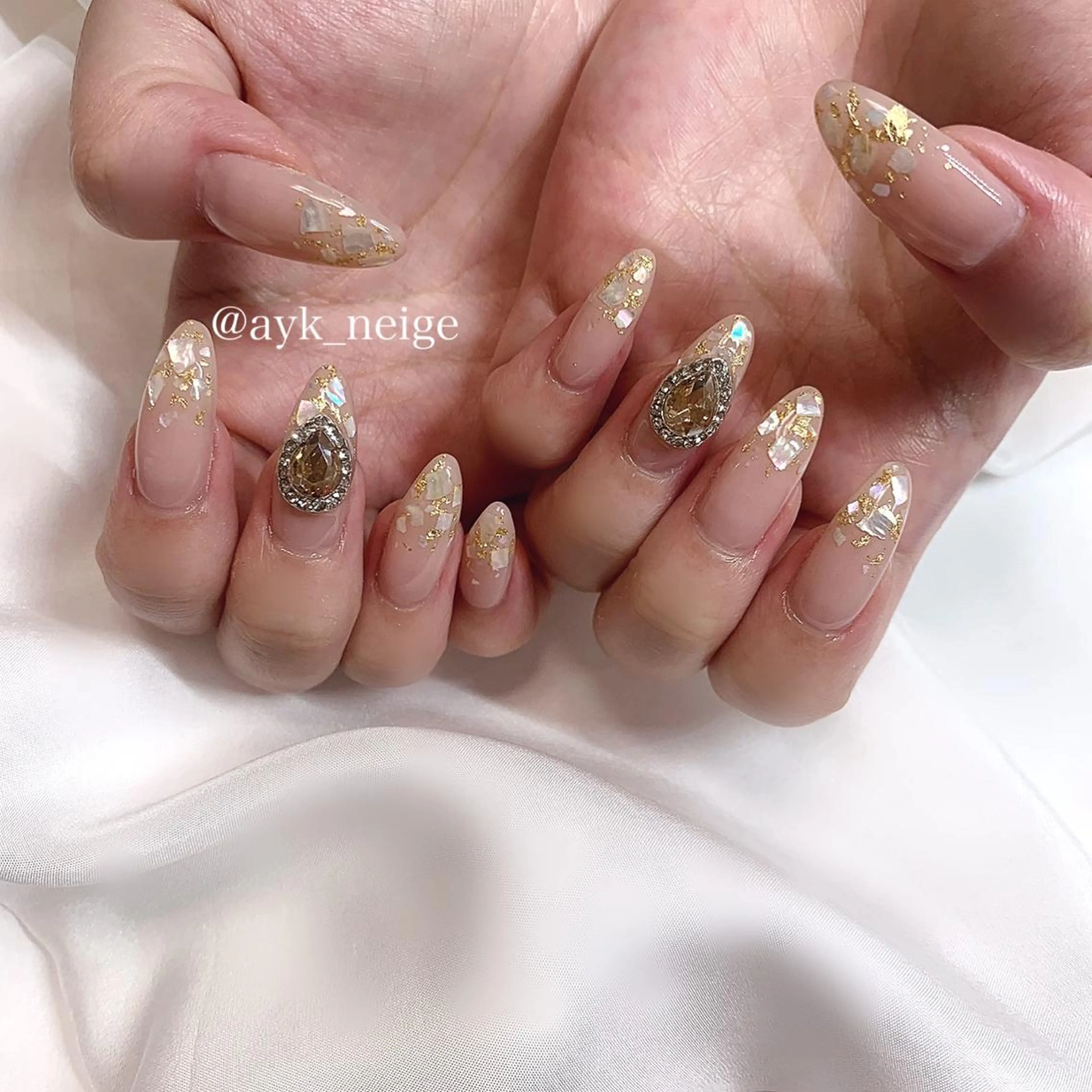 ネイル フットネイル 氷ネイル・うるうるネイル 韓国ネイル マグネットネイル 冬ネイル n'eige nail所属・大谷 綾香のネイルデザイン