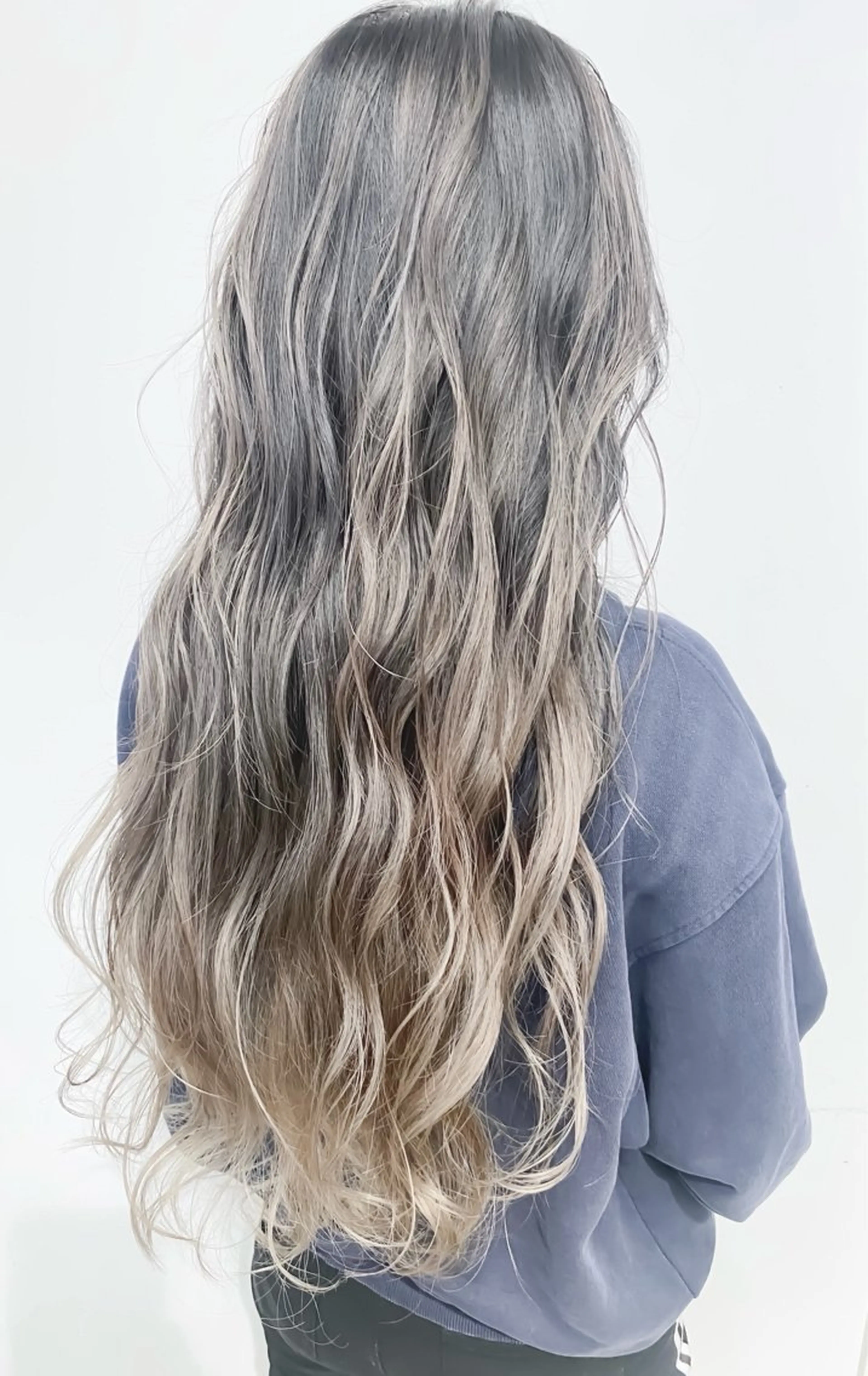 ロング カラー バレイヤージュ ブリーチ 透明感カラー ダブルカラー ハイライトカラー 竹内ケンゴ🇰🇷 EIGHT藤沢のヘアスタイル