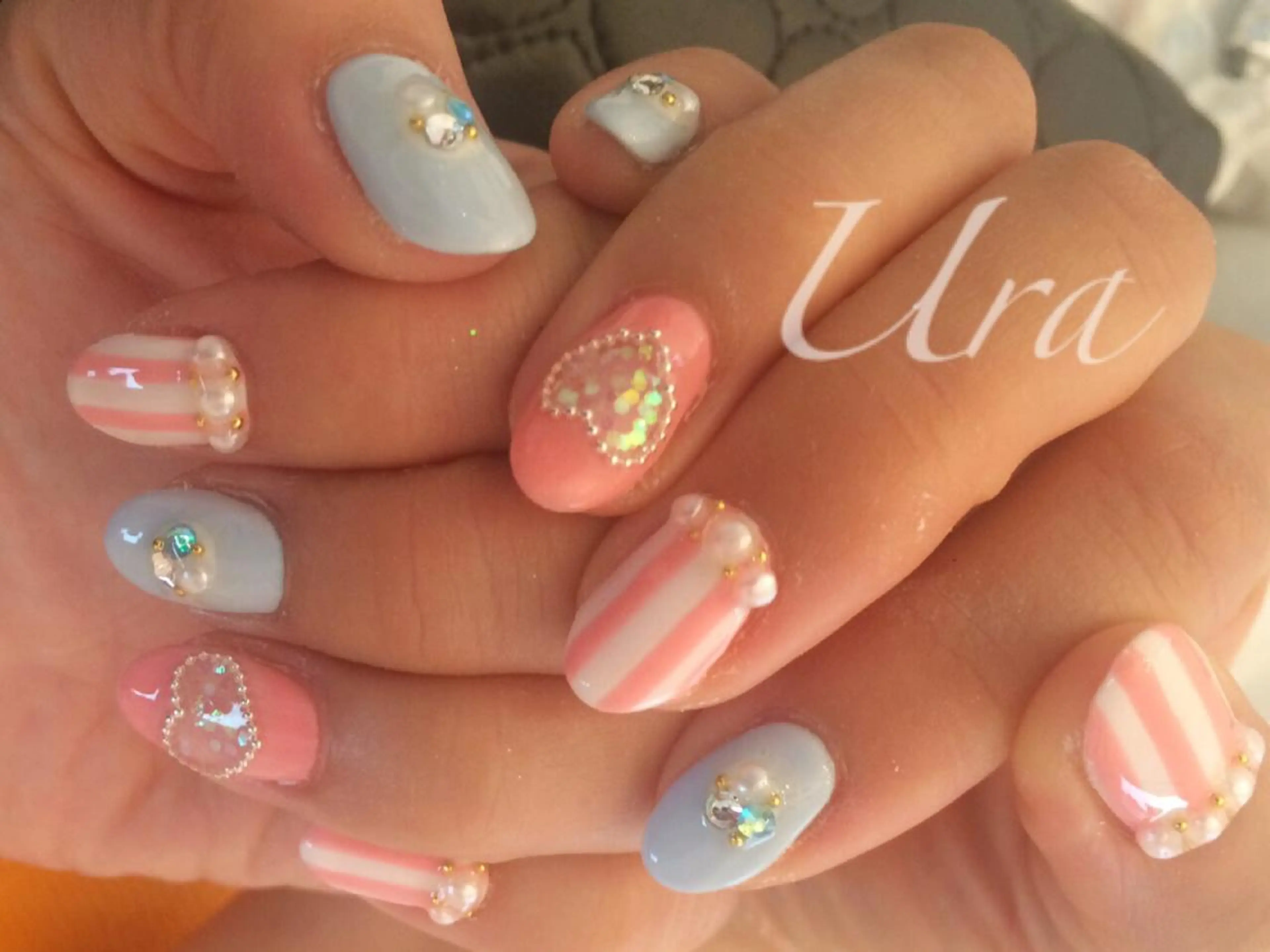 ネイル ハート パステルネイル UrakoNail 《nail》のネイルデザイン