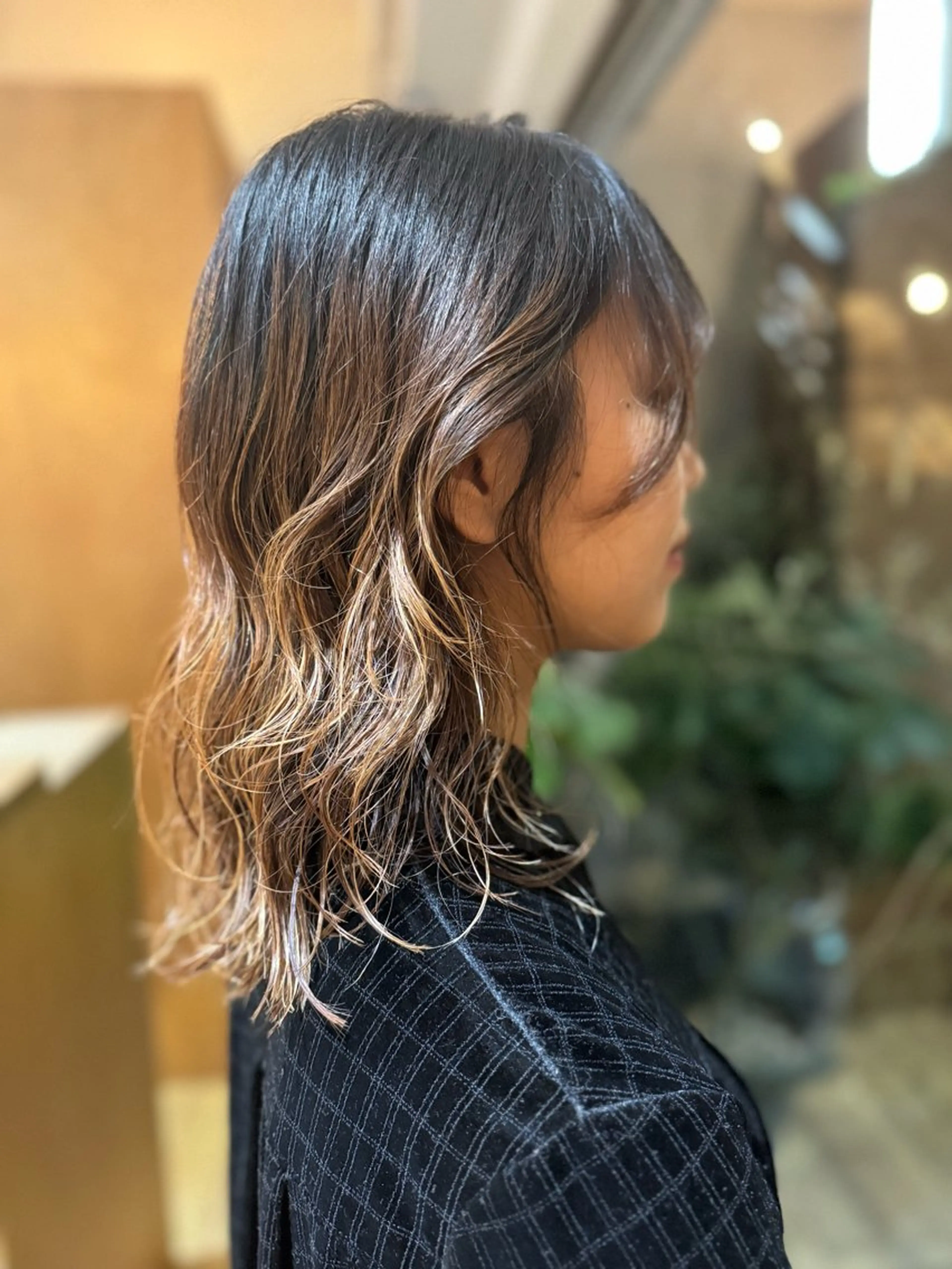 ミディアム パーマ ミディアムパーマ 八巻星理夏 モデルさん募集中のヘアスタイル