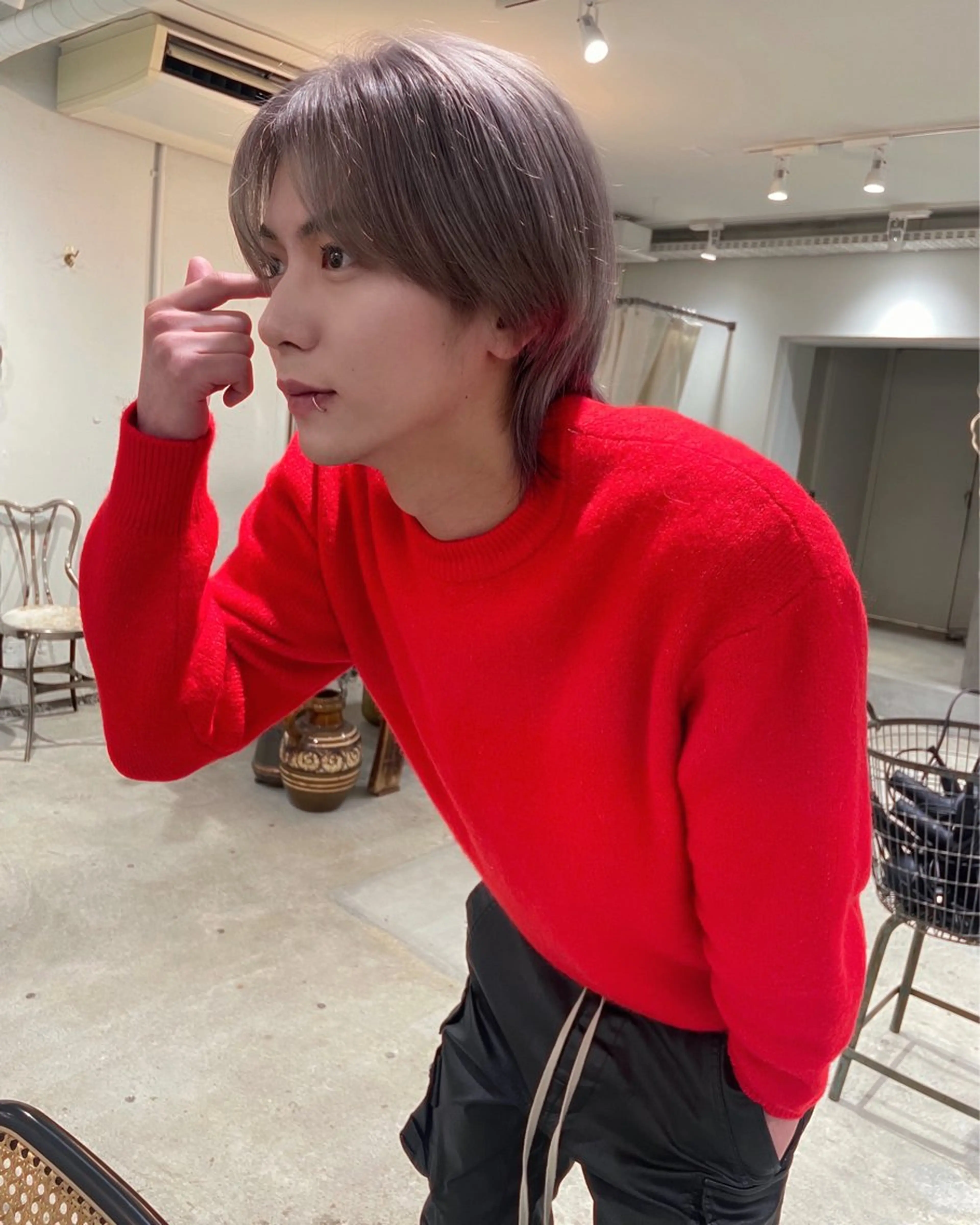 カラー メンズ メンズブリーチ ブリーチ ラベンダーカラー cut期間限定¥0 ／表参道／REMIのヘアスタイル