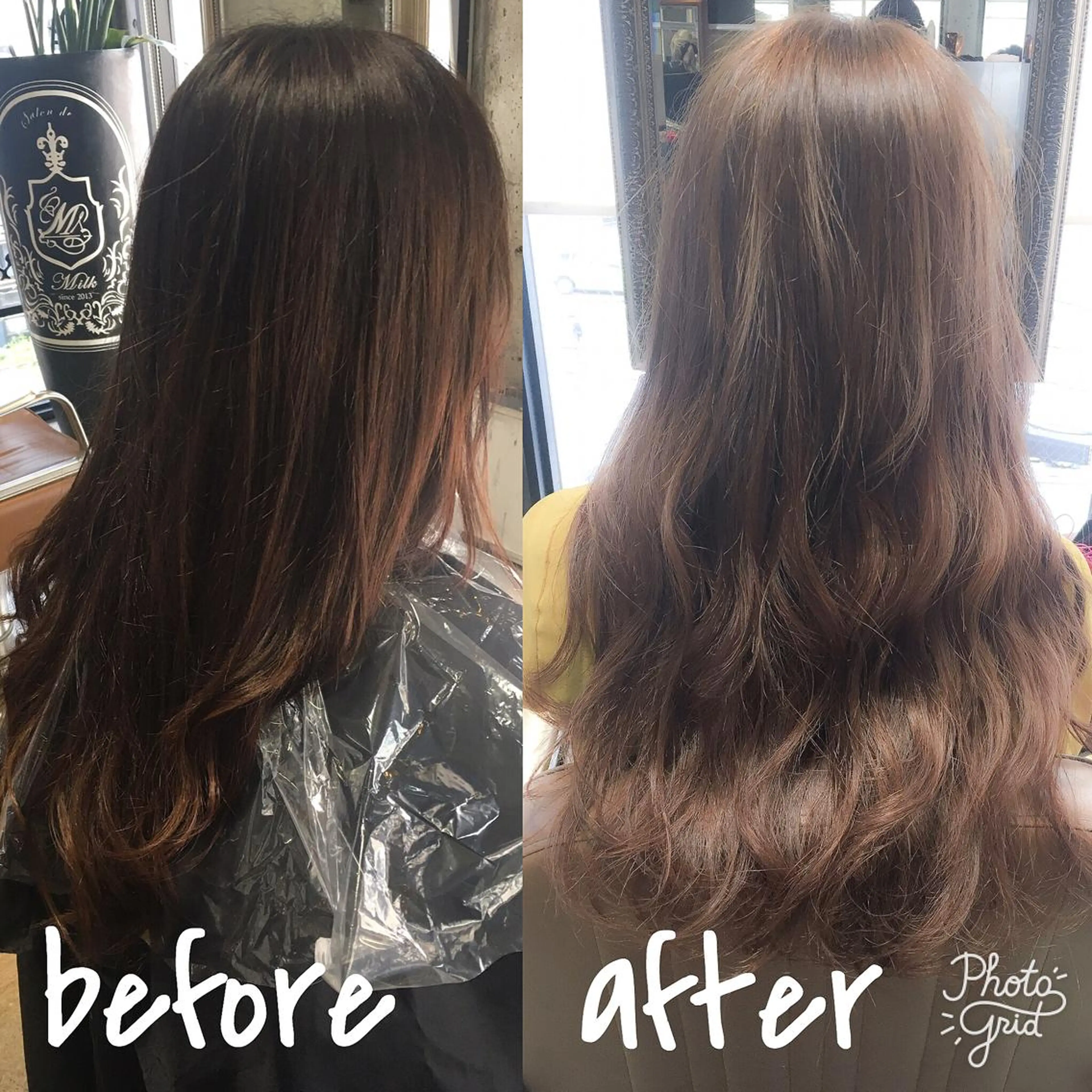 ロング カラー ベージュカラー ブリーチ 北條 優輝のヘアスタイル