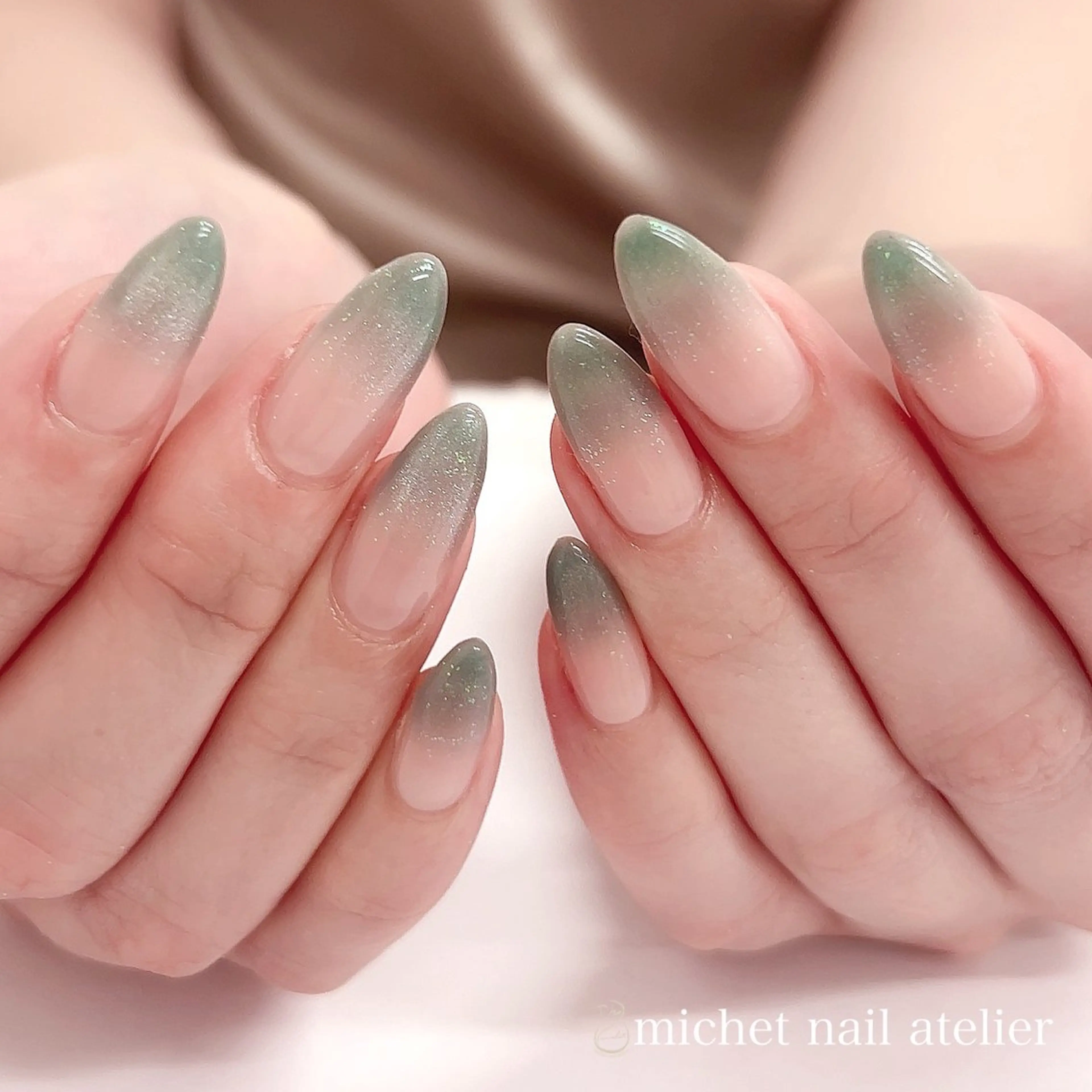 ネイル ジェルネイル グラデーション マグネットネイル ワンカラーネイル 春ネイル ハンドネイル h. rikaのネイルデザイン