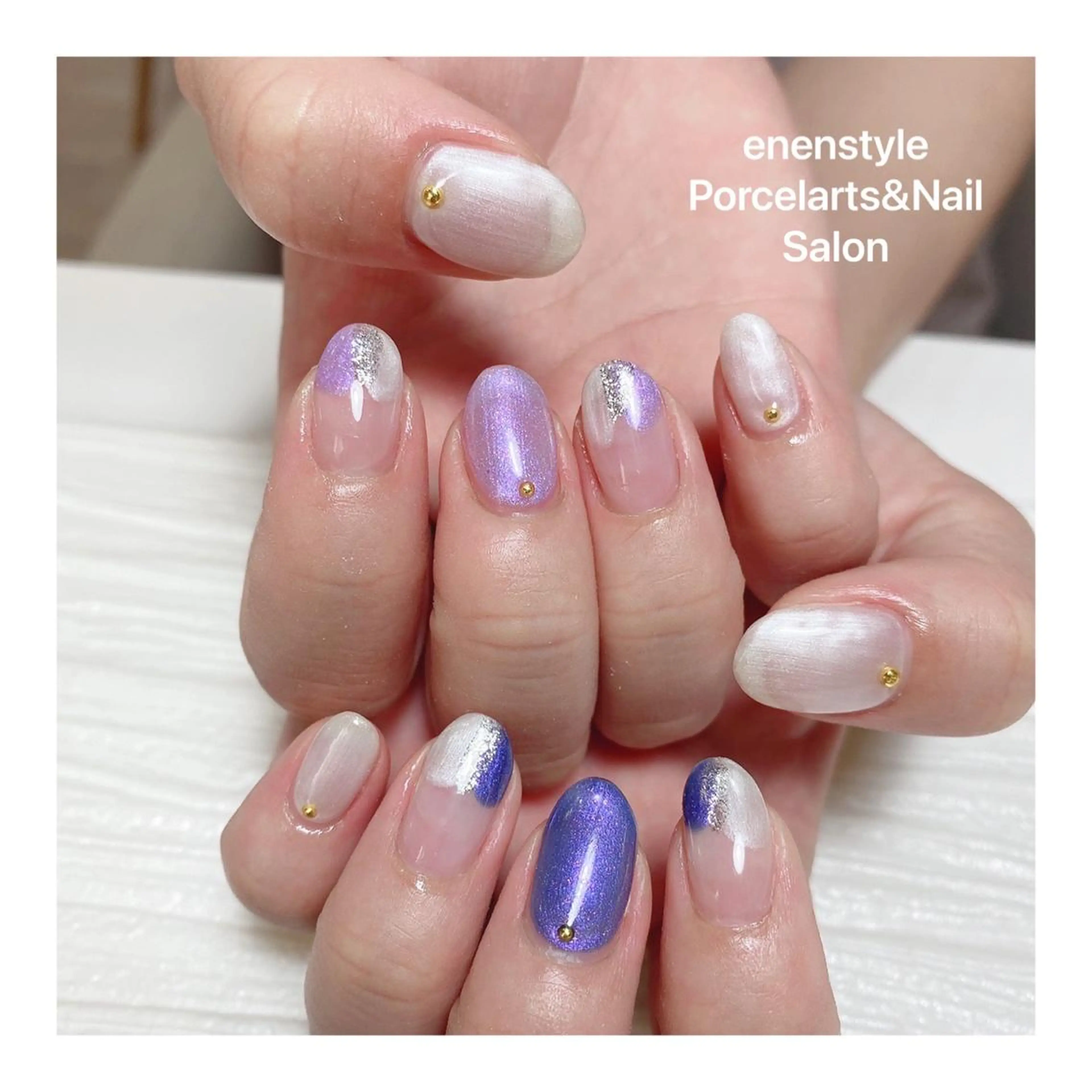 ミディアム ネイル ハンドネイル 👑enen style👑のネイルデザイン