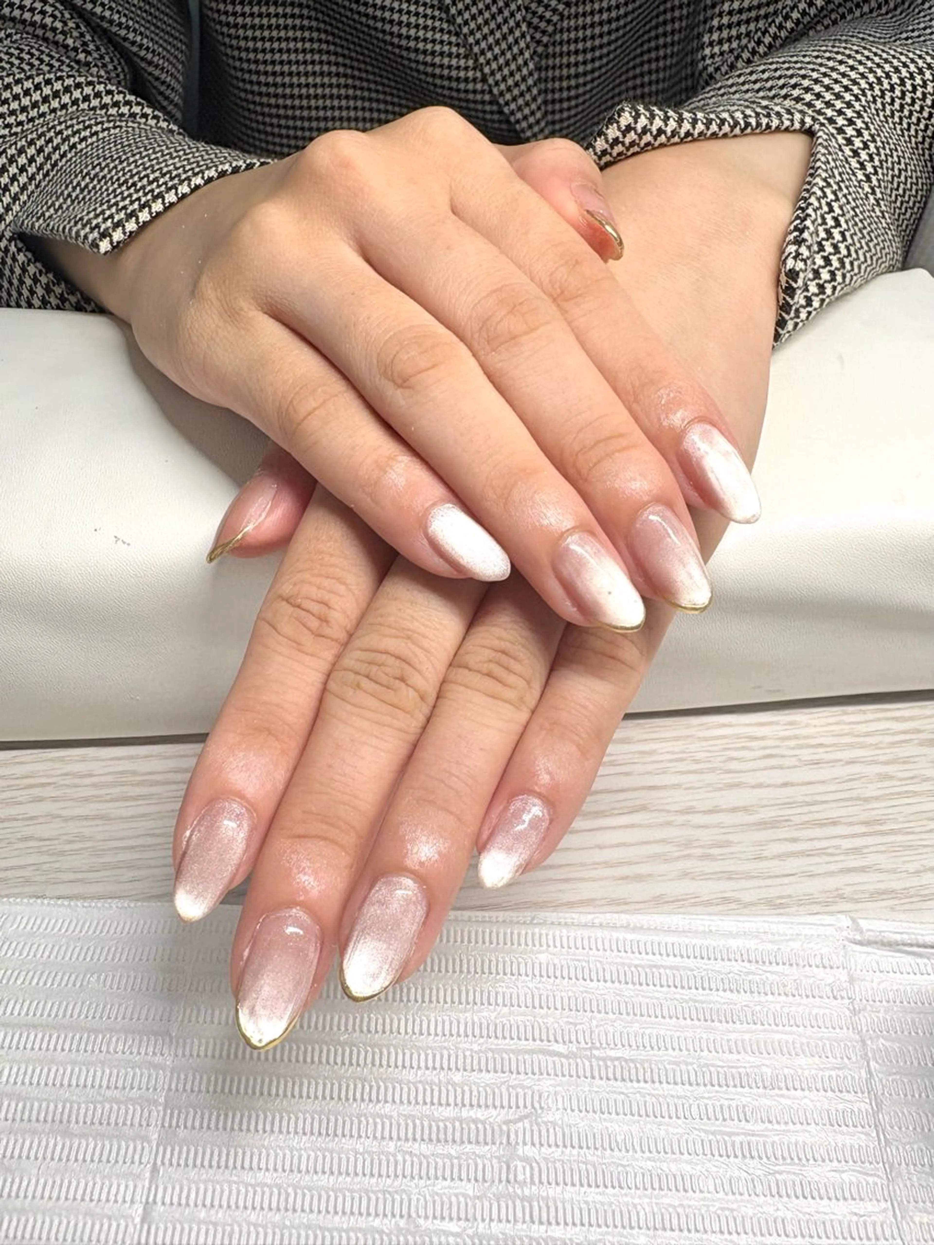 ネイル マグネットネイル ミラーネイル ピンク TRU nail&eyelash 横浜店所属・TRU なつきのネイルデザイン