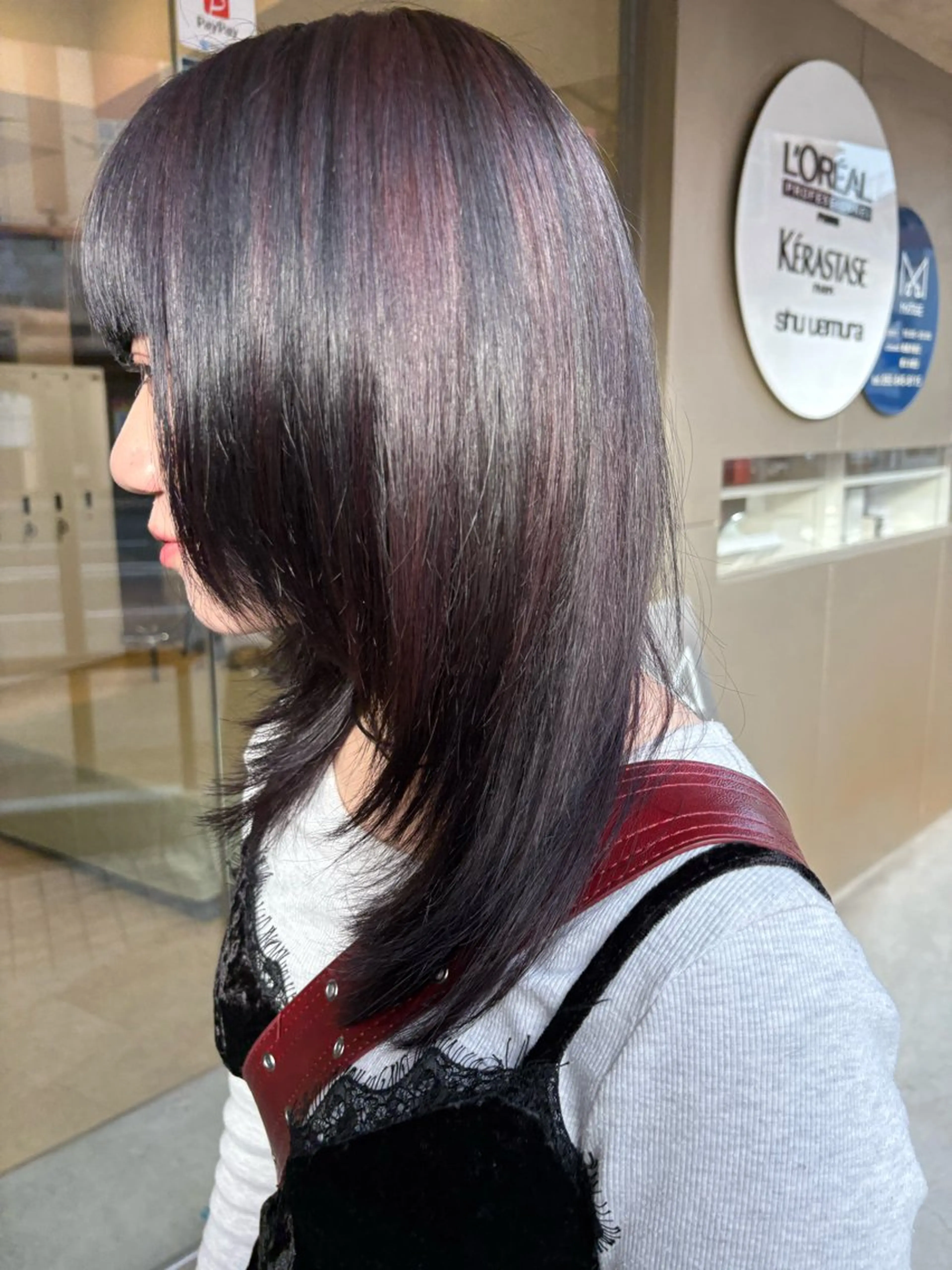 ミディアム カラー あいり 福岡美容師のヘアスタイル