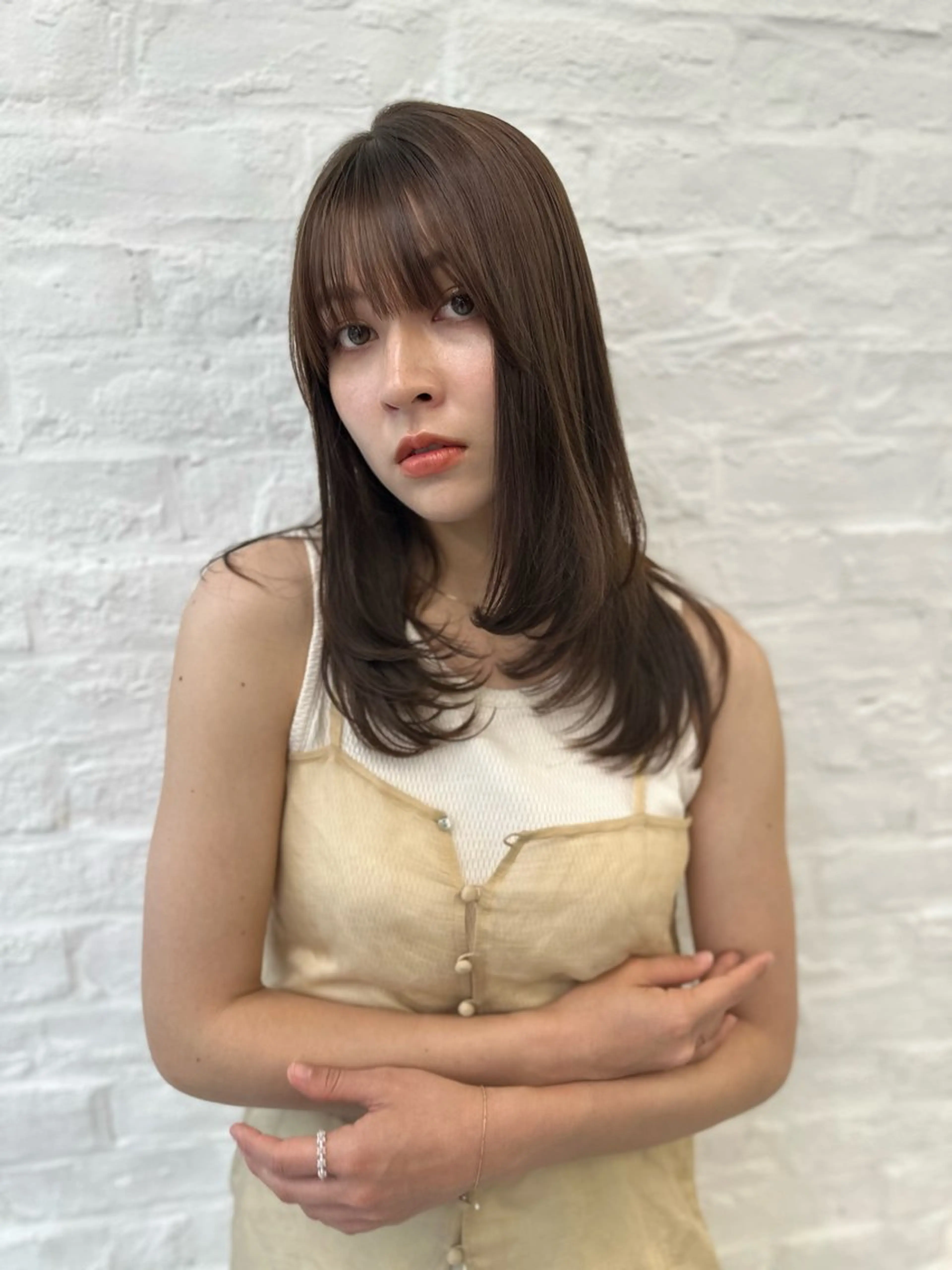 セミロング カット ヘアカラー トリートメント ヘッドスパ ヘアセット 前髪顔まわりカット 🌈中村海聖のヘアスタイル
