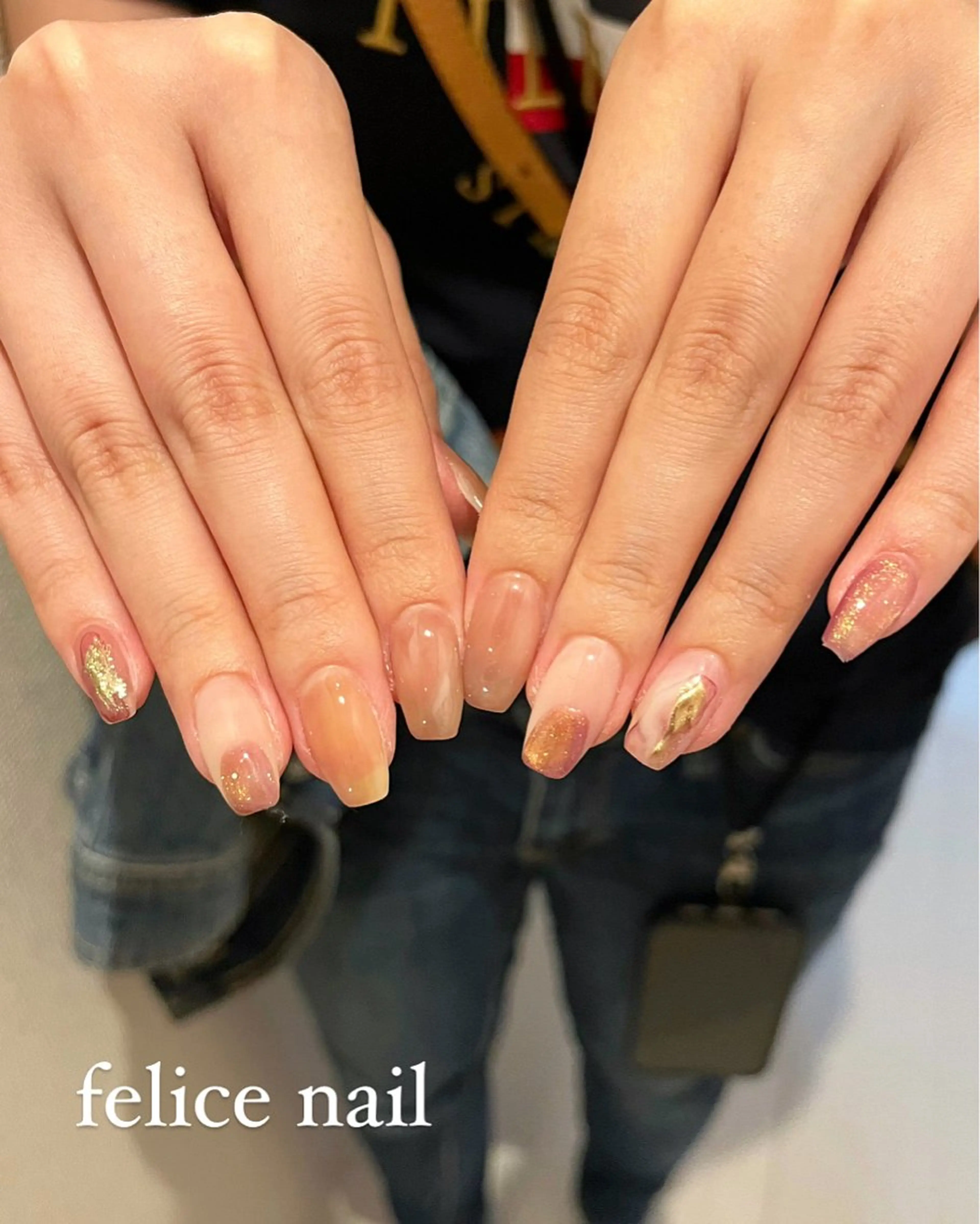 ネイル マグネットネイル ニュアンスネイル ぷっくりネイル felice nailのネイルデザイン