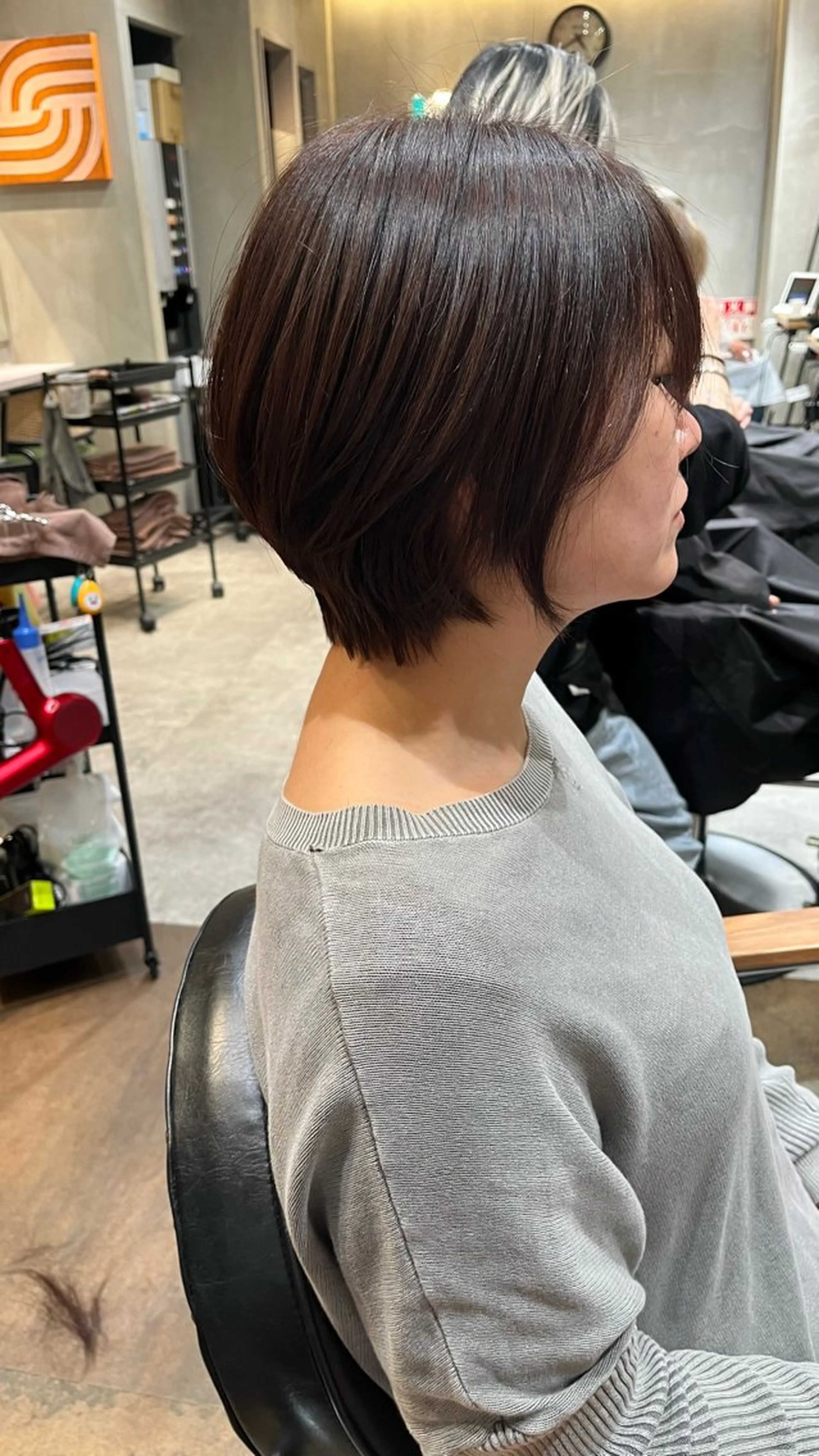 ショート ラフィスヘアー九大学研都市店所属・暖色艶カラー🍒 髪質改善　KAIのヘアスタイル