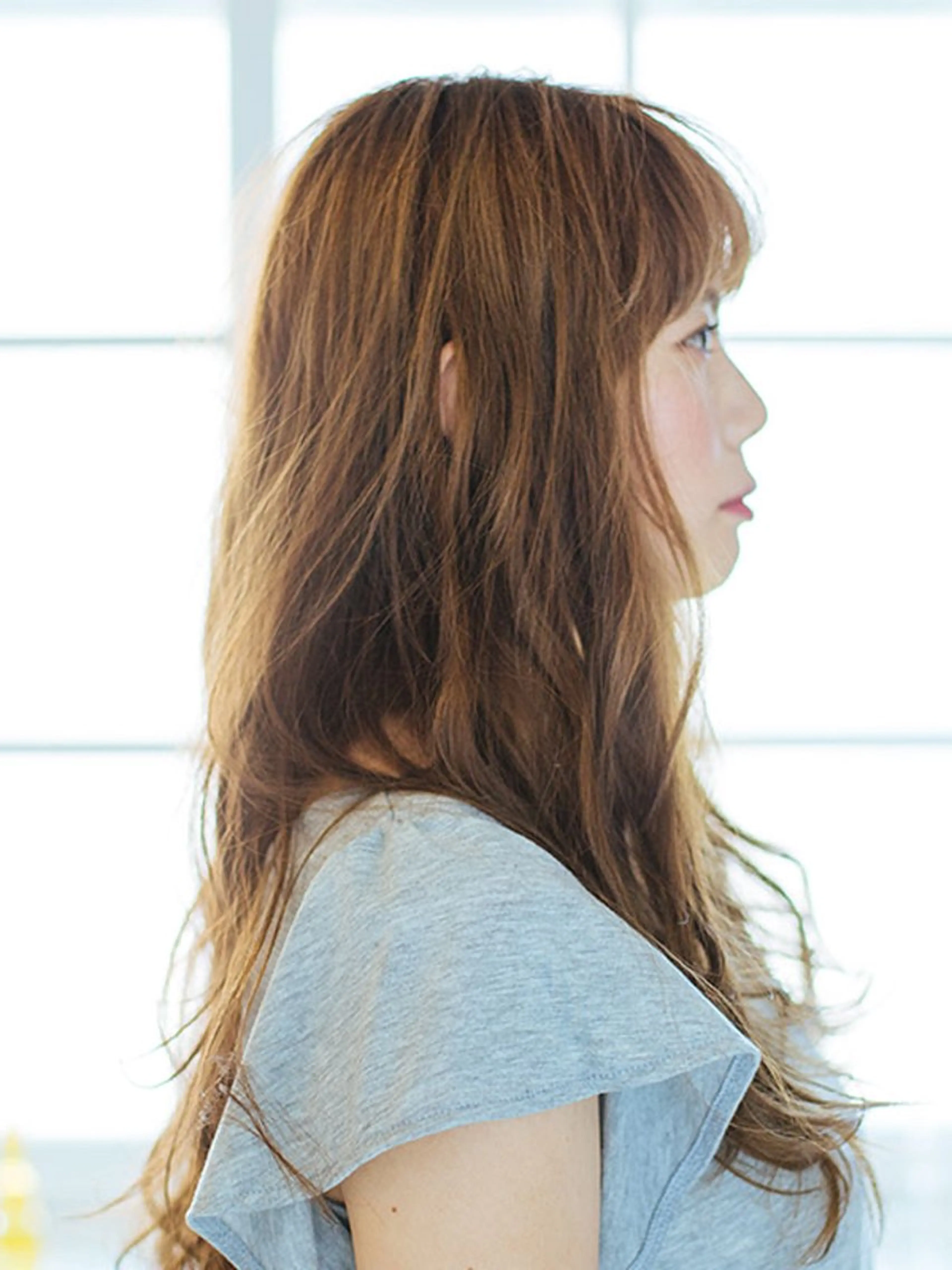 セミロング 髪質改善 カット ヘアカラー トリートメント SHINY シャイニー千住大橋のヘアスタイル