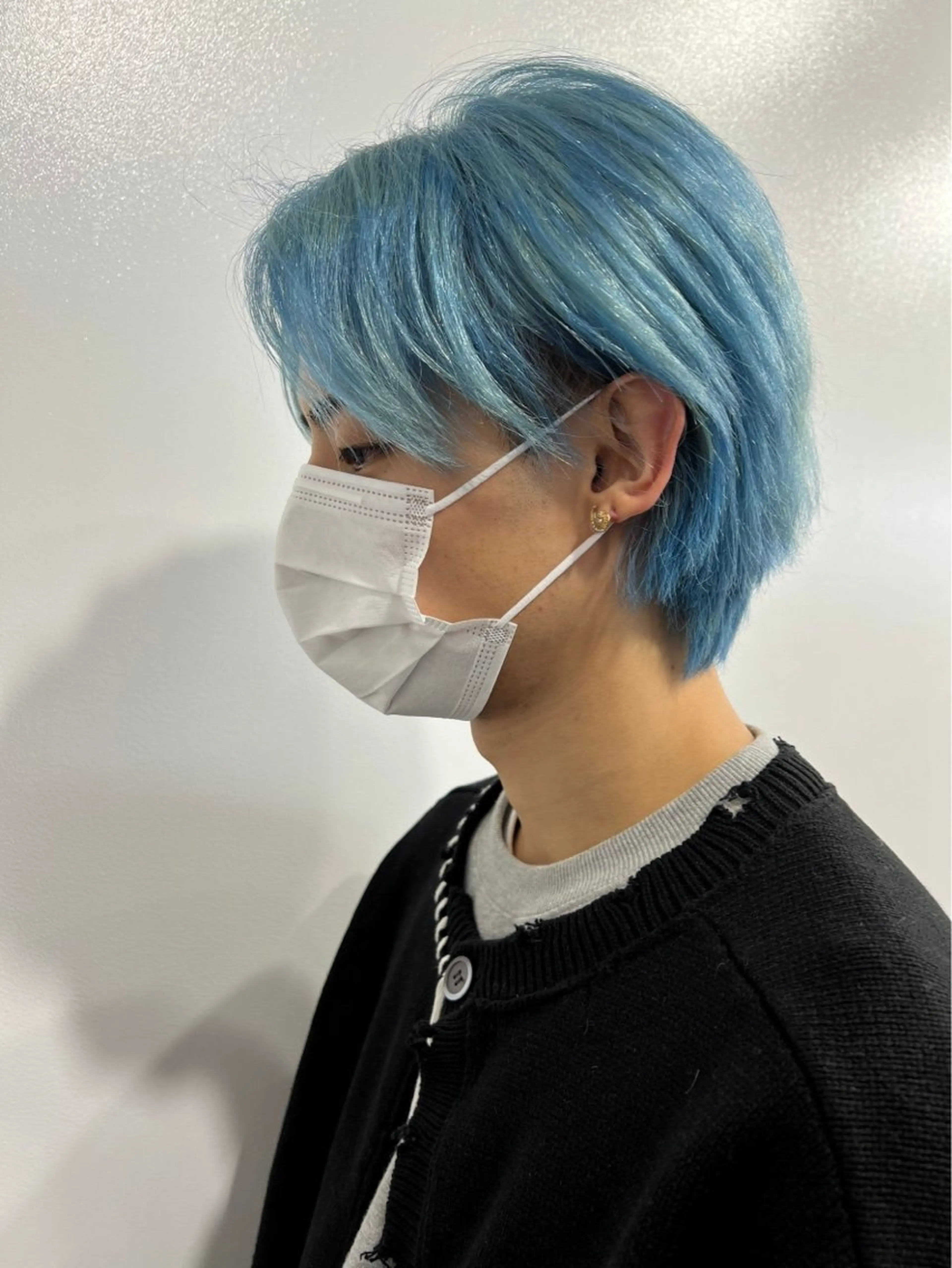 カラー メンズ ダブルカラー寒色系 ボリューム改善ハヤトのヘアスタイル