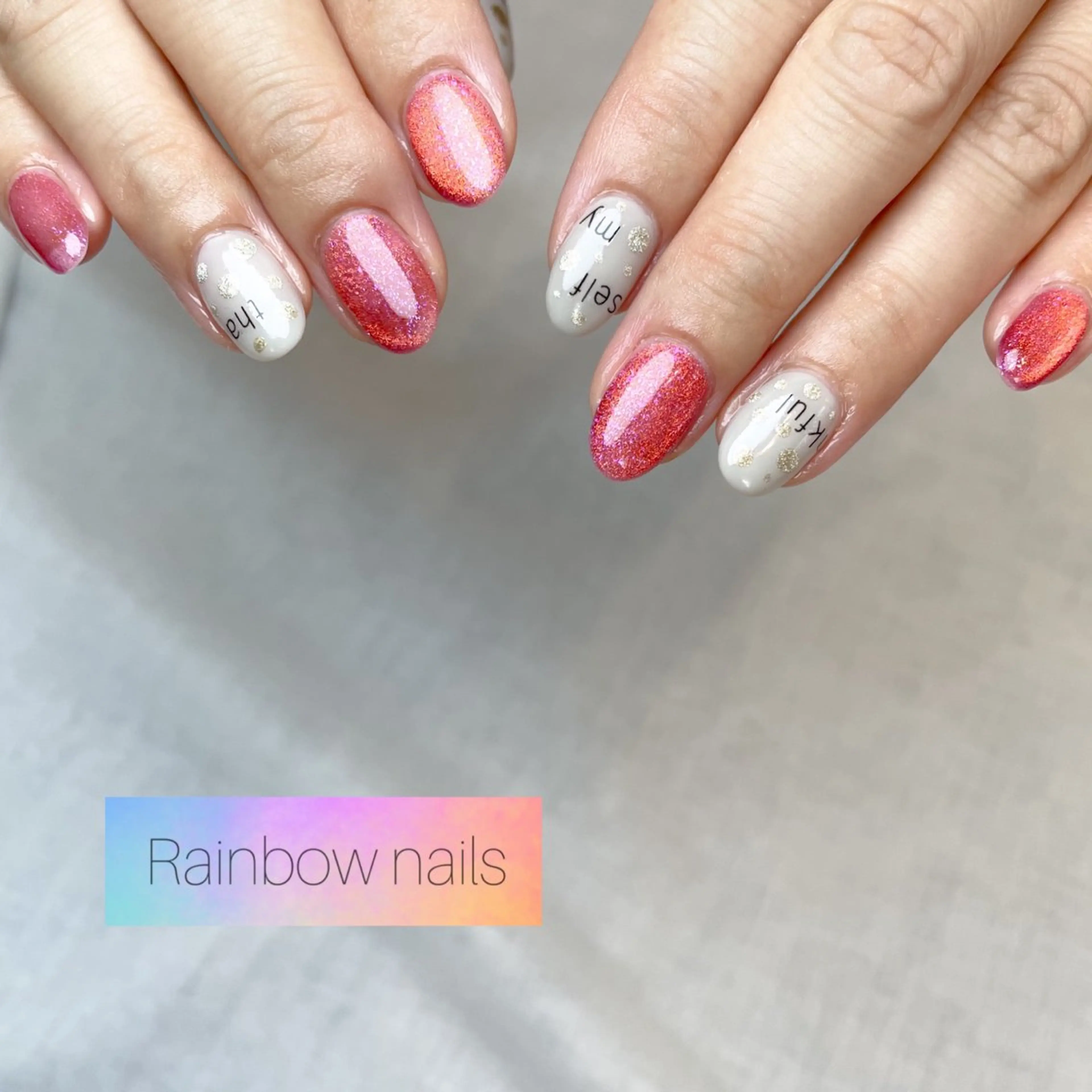 ネイル Rainbow nailsくろちゃんのネイルデザイン