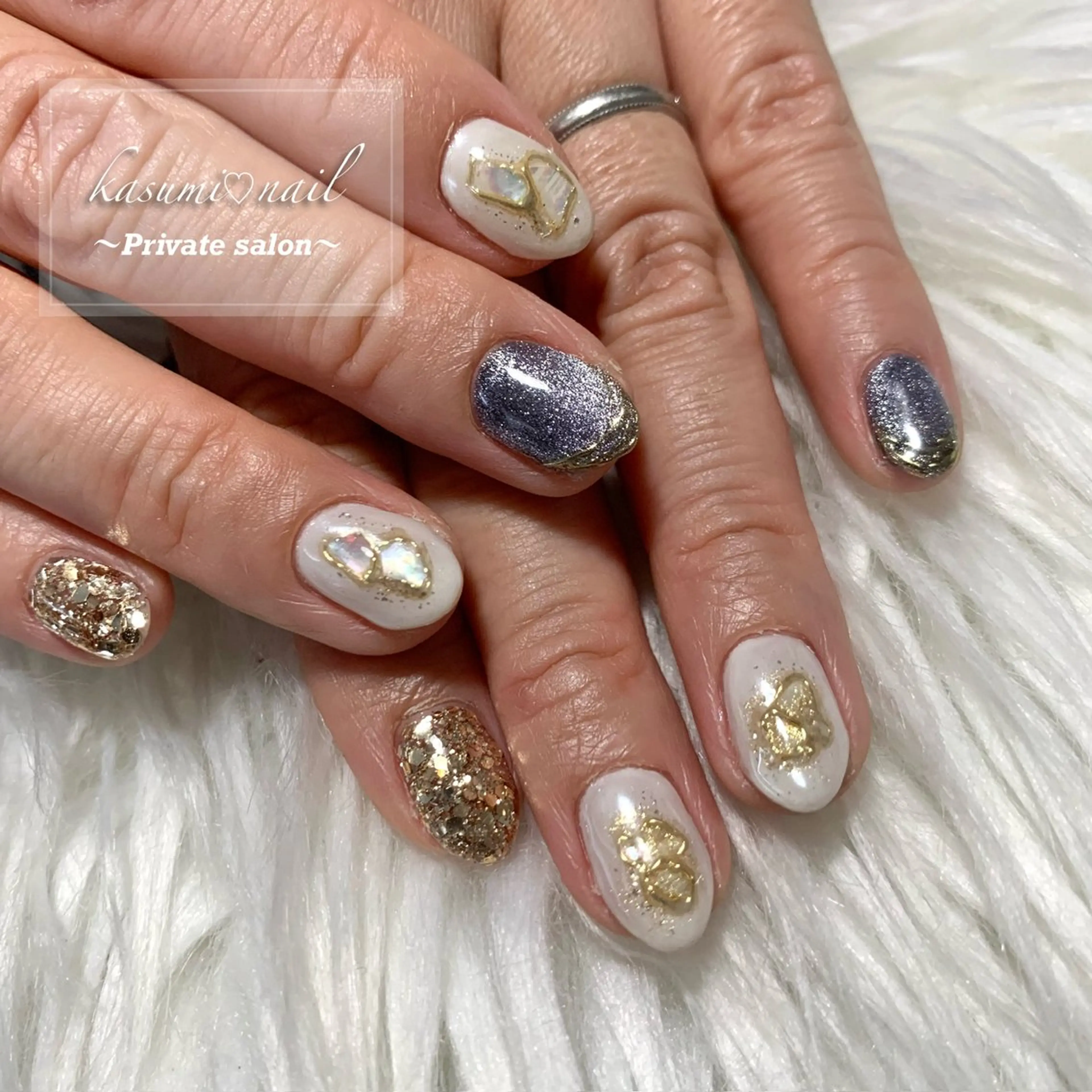 ネイル 大理石ネイル(マーブル) ニュアンスネイル KASUMI♡ Nailのネイルデザイン