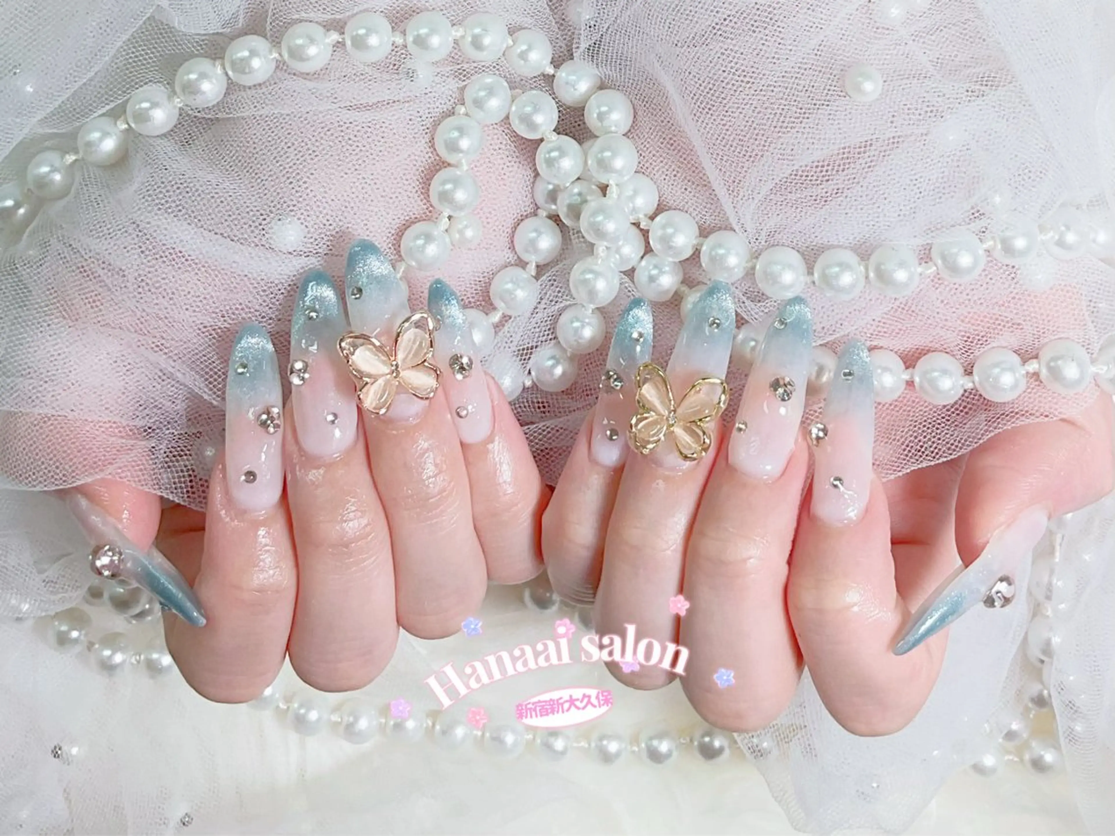 セミロング ハンドネイル Hanaai Salon新宿店のネイルデザイン