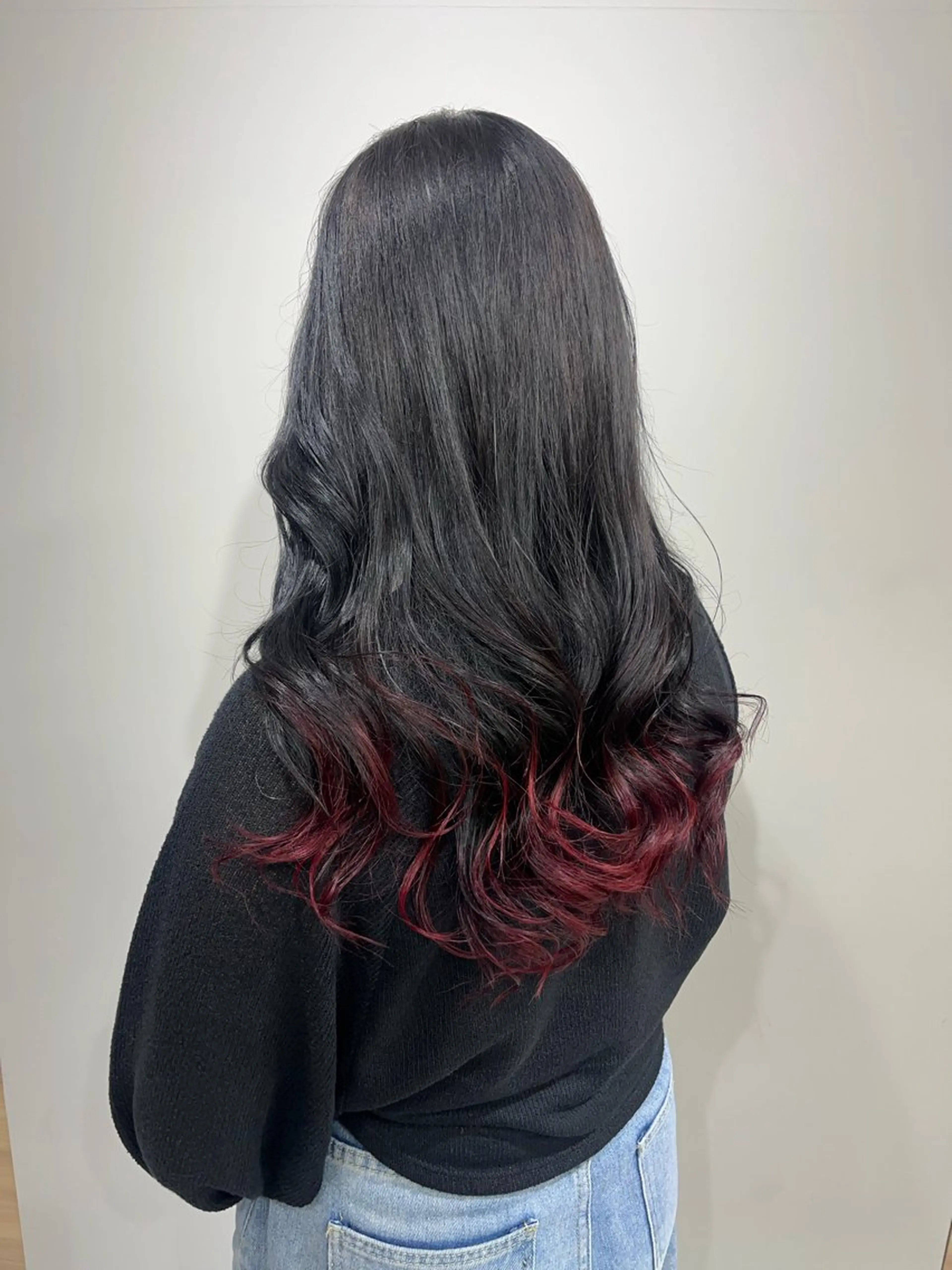 ロング カラー グラデーションカラー ヘアカラー トリートメント ヘアセット 韓国/インナーカラー 🍑YUI🍑のヘアスタイル