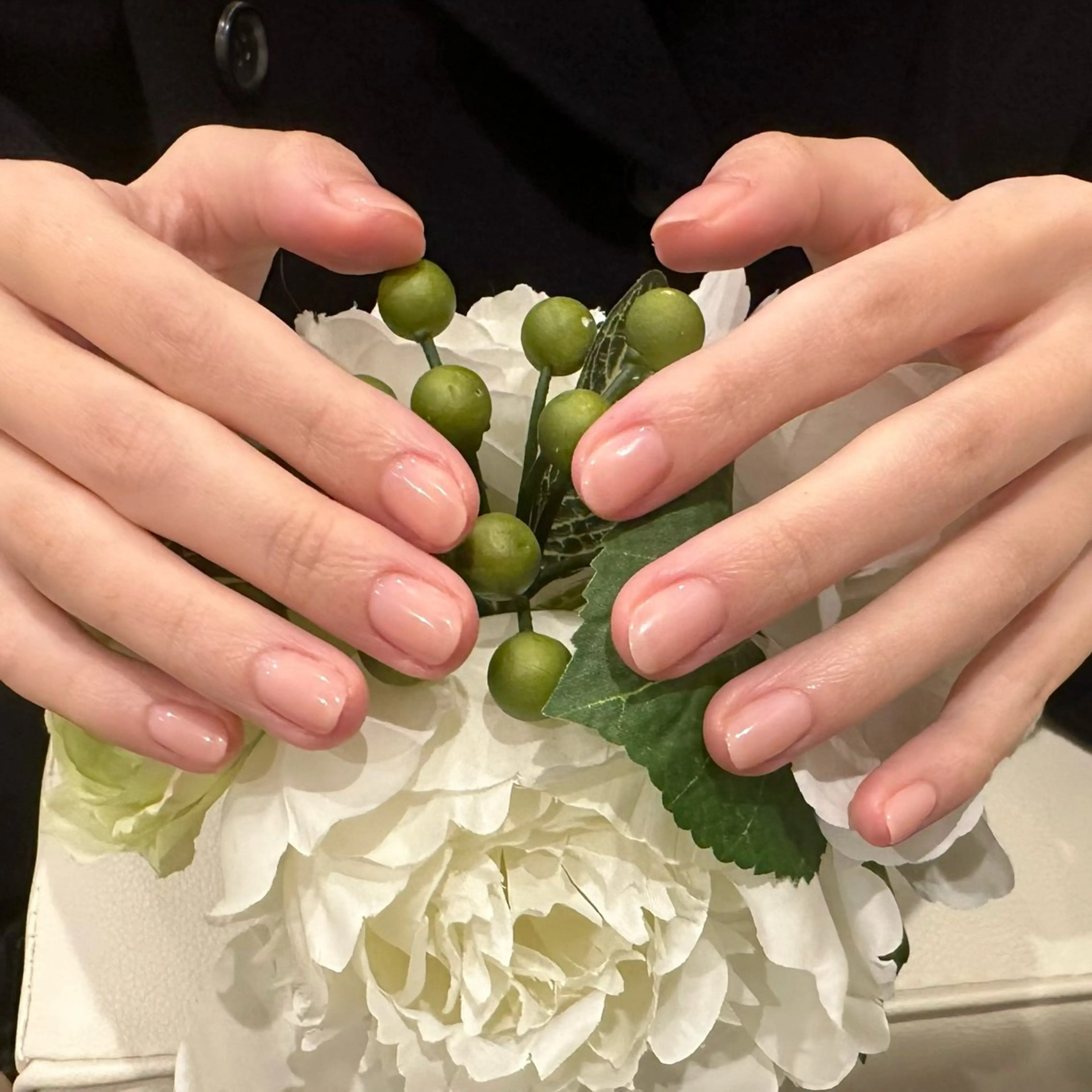 ネイル オフィスネイル ワンカラーネイル ハンドネイル H&Bsalon カイのネイルデザイン