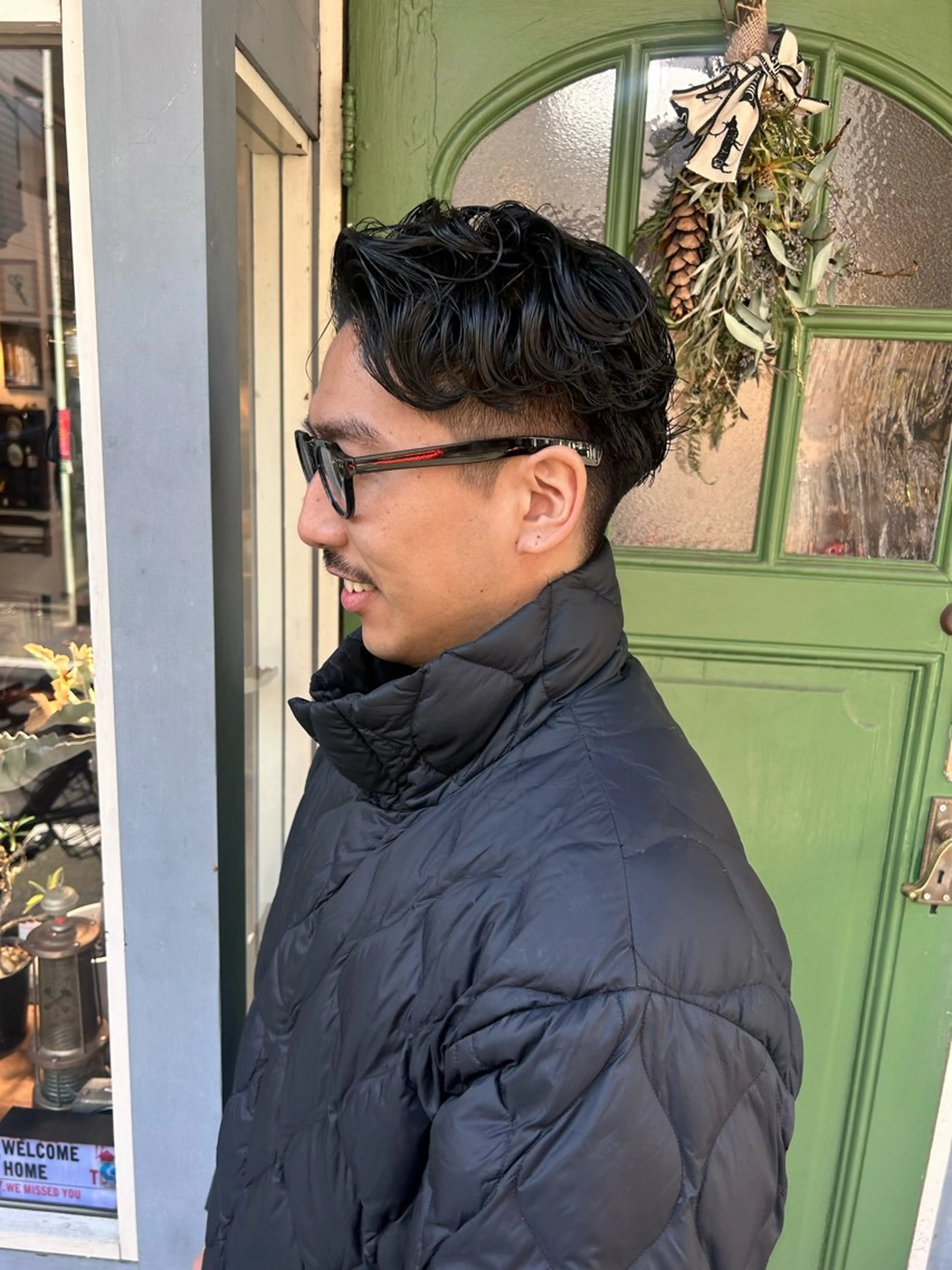 ショート パーマ メンズ カット パーマ 清水千優/パーマ/透 明感カラー/メンズのヘアスタイル