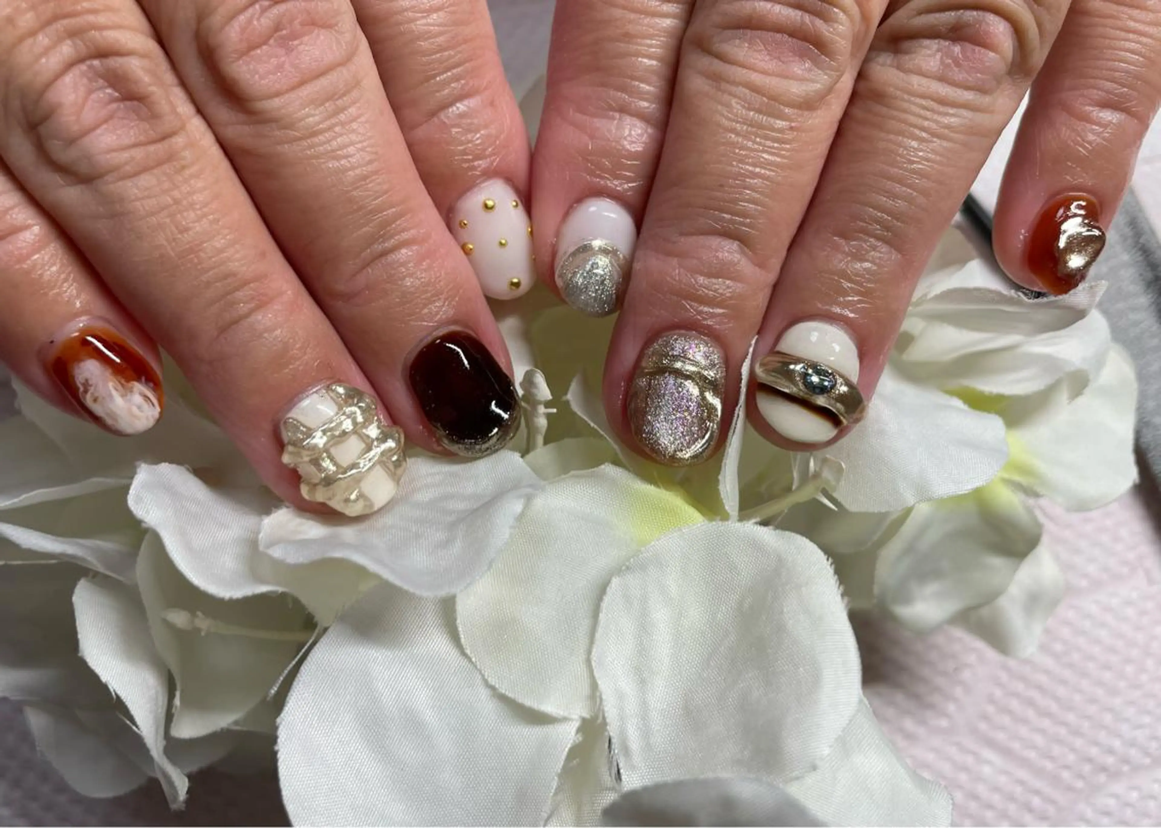 ネイル ミラーネイル ハンドネイル SYU NAILのネイルデザイン