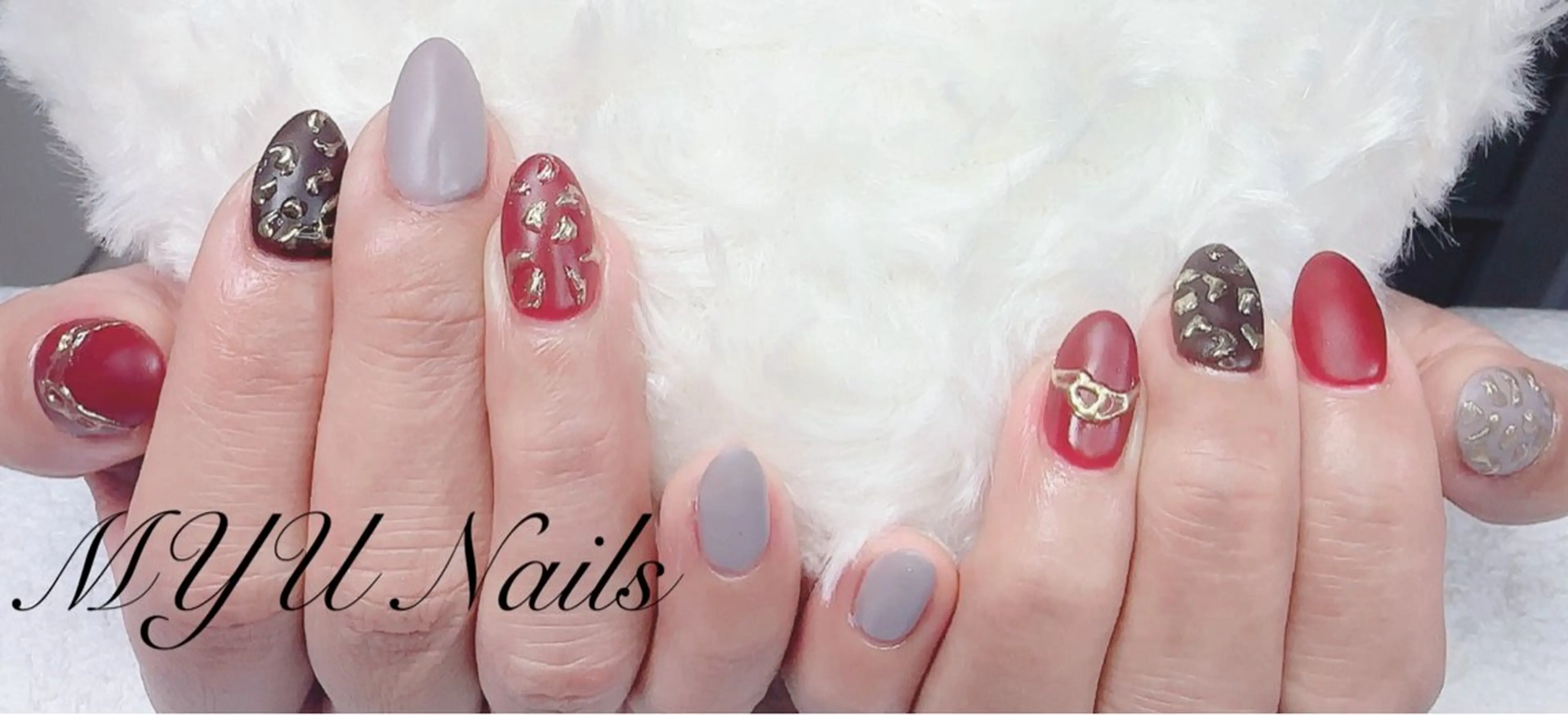 ネイル アニマル柄 ジェルネイル 持ち込み ニュアンスネイル パラジェル ハンドネイル MYU Nails所属・MYU Nailsのネイルデザイン