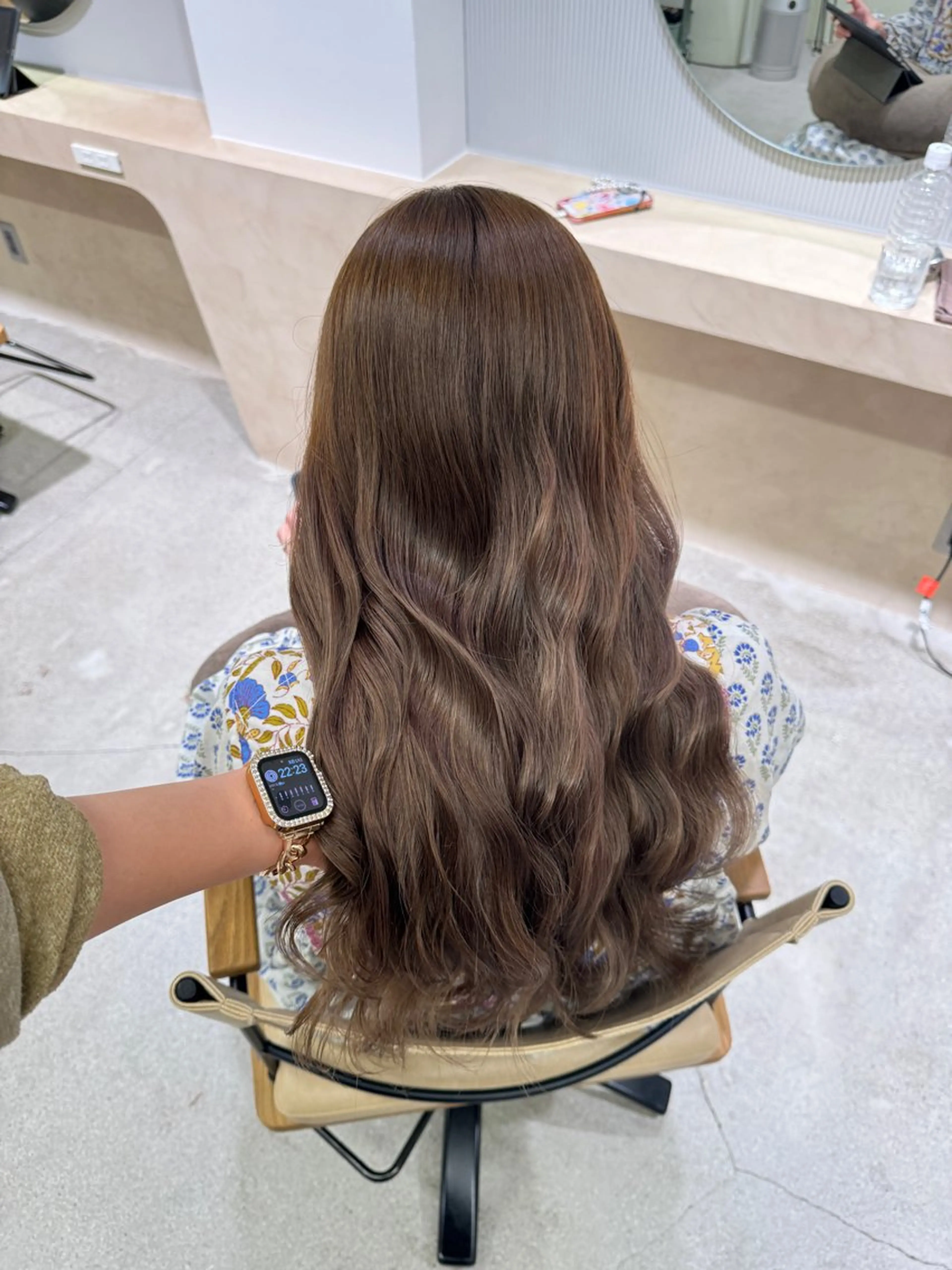 カラー ブリーチ ケアブリーチ 透明感カラー ダブルカラー イヤリングカラー ulu名古屋栄所属・落合しほ/韓国ヘア/ 髪質改善/縮毛矯正のヘアスタイル