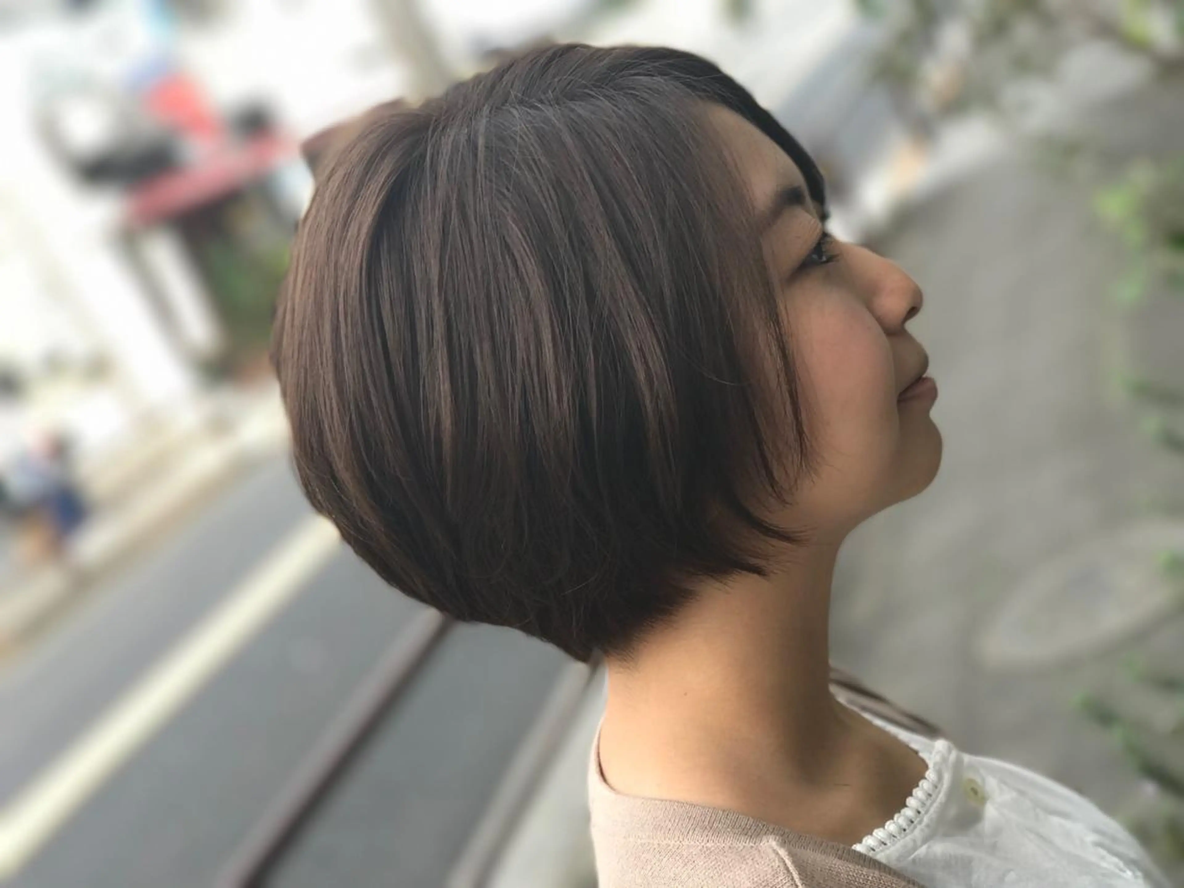 ショート カラー アッシュ ショートヘア ジェム　ラ　プレゼンス所属・横山 ひかりのヘアスタイル