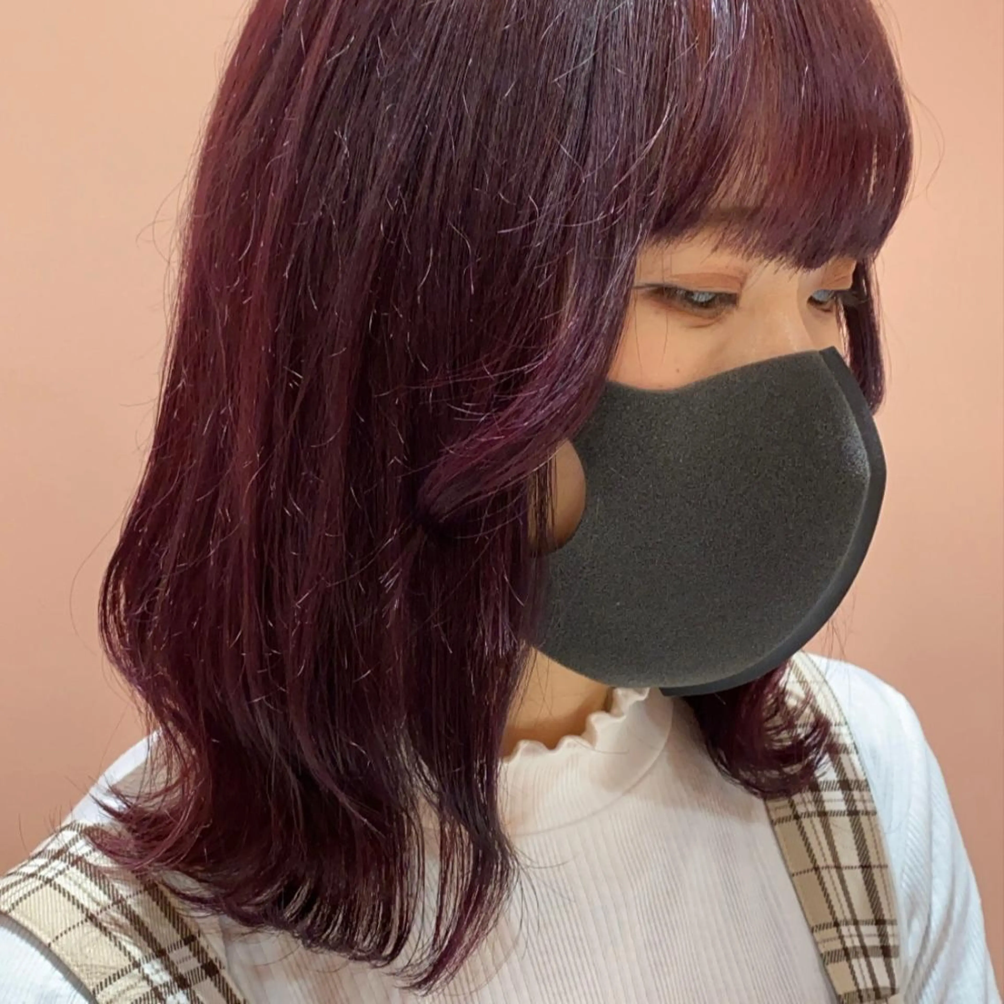 ミディアム カラー MOE🐈‍⬛🎀 エクステ/ワンホンのヘアスタイル