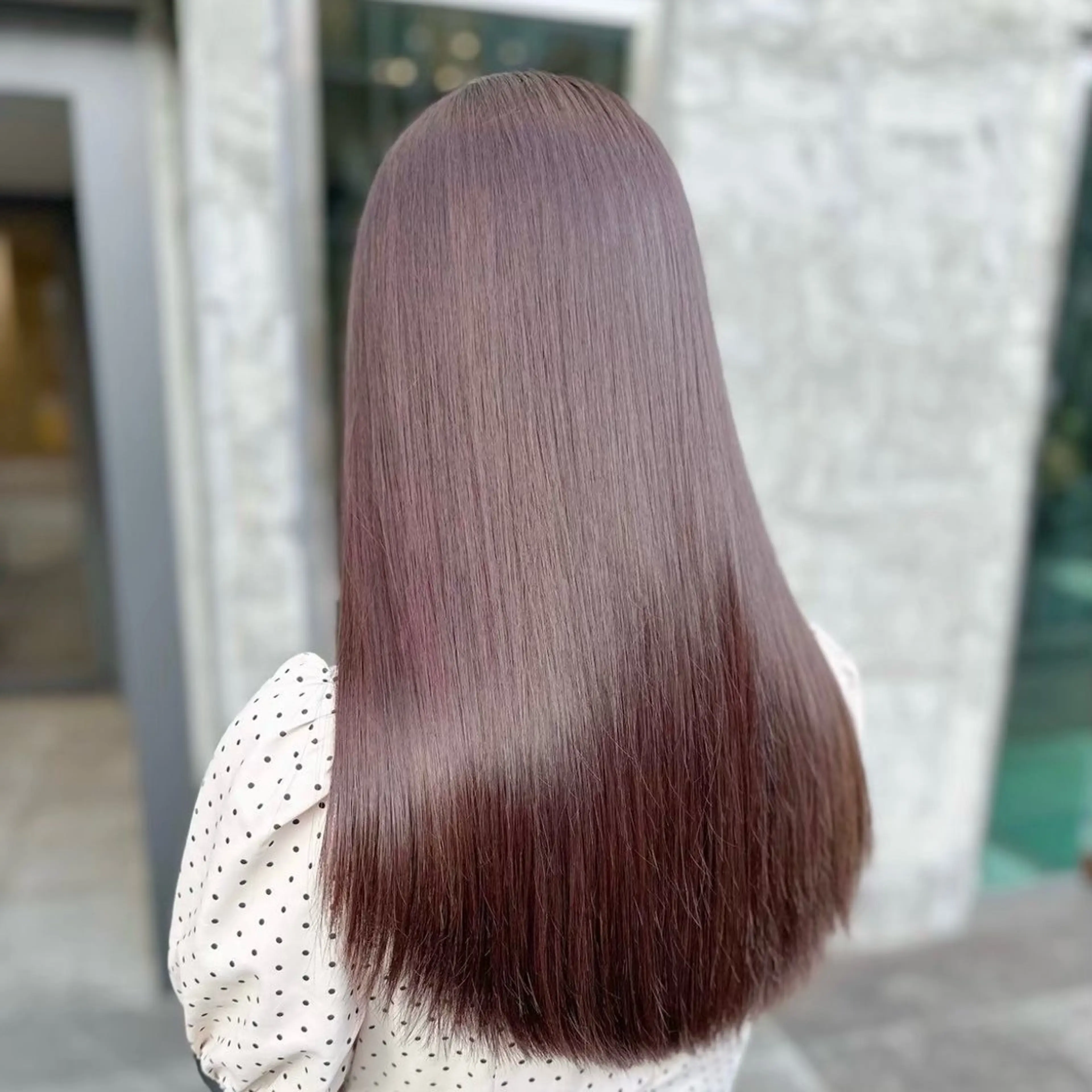 【🍒ご新規様限定🍒】ブリーチなし韓国風ワンカラー➕トリートメントの写真