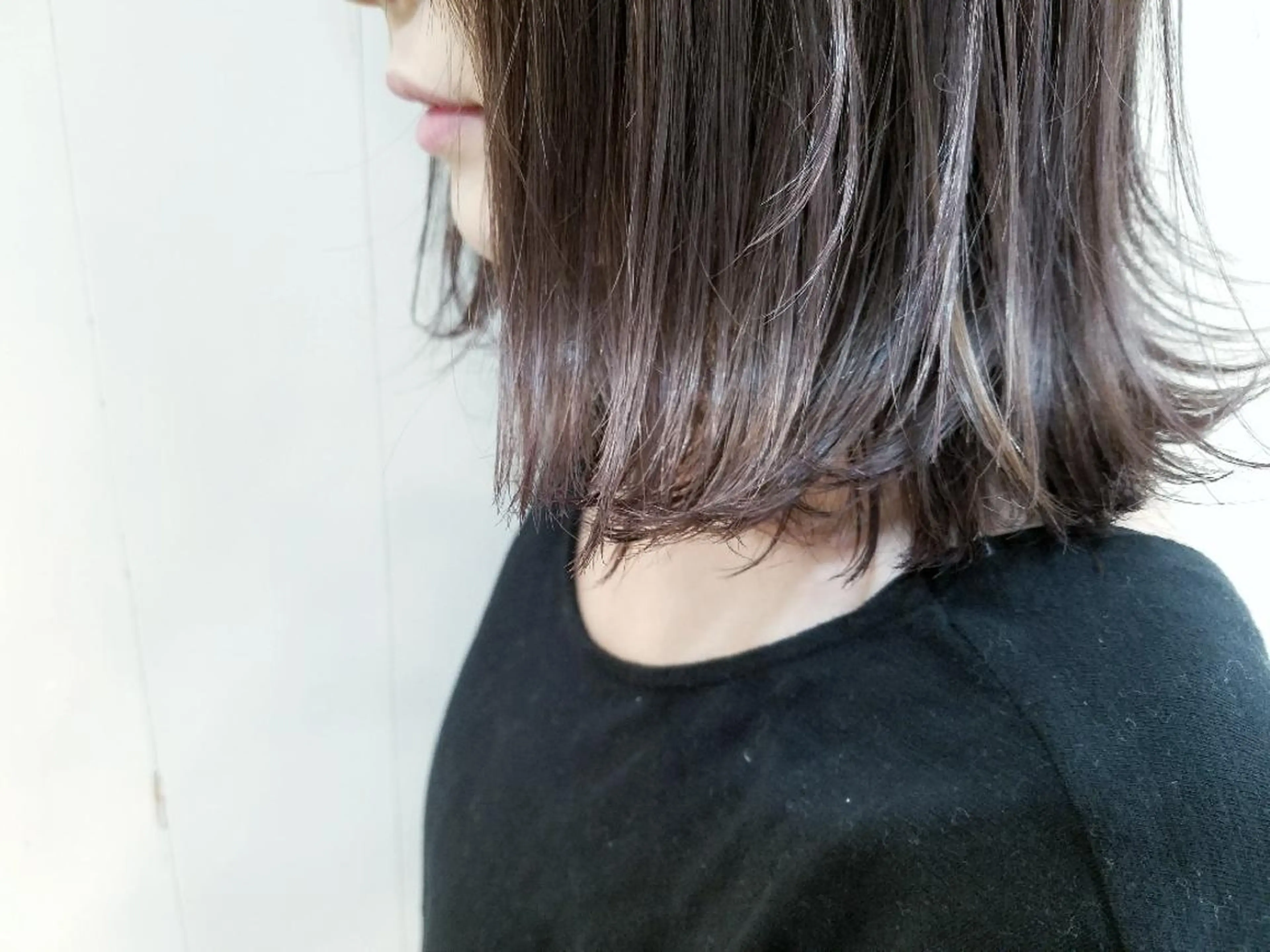 ミディアム カラー グレージュ ボブ imai /カット/パーマのヘアスタイル