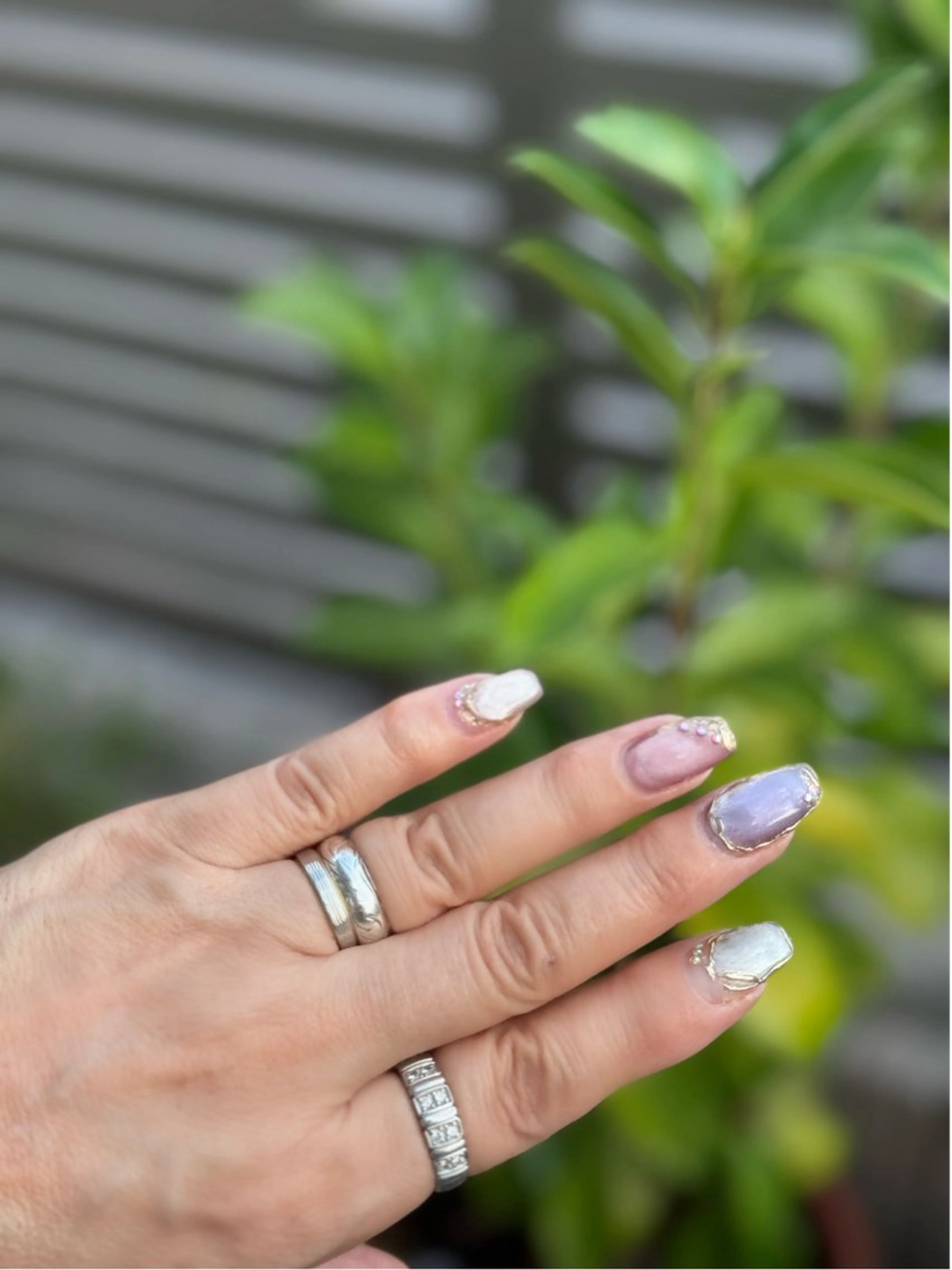 ネイル アートネイル マグネットネイル マグネットワンカラー ワンカラーネイル Aisol nail salonのネイルデザイン