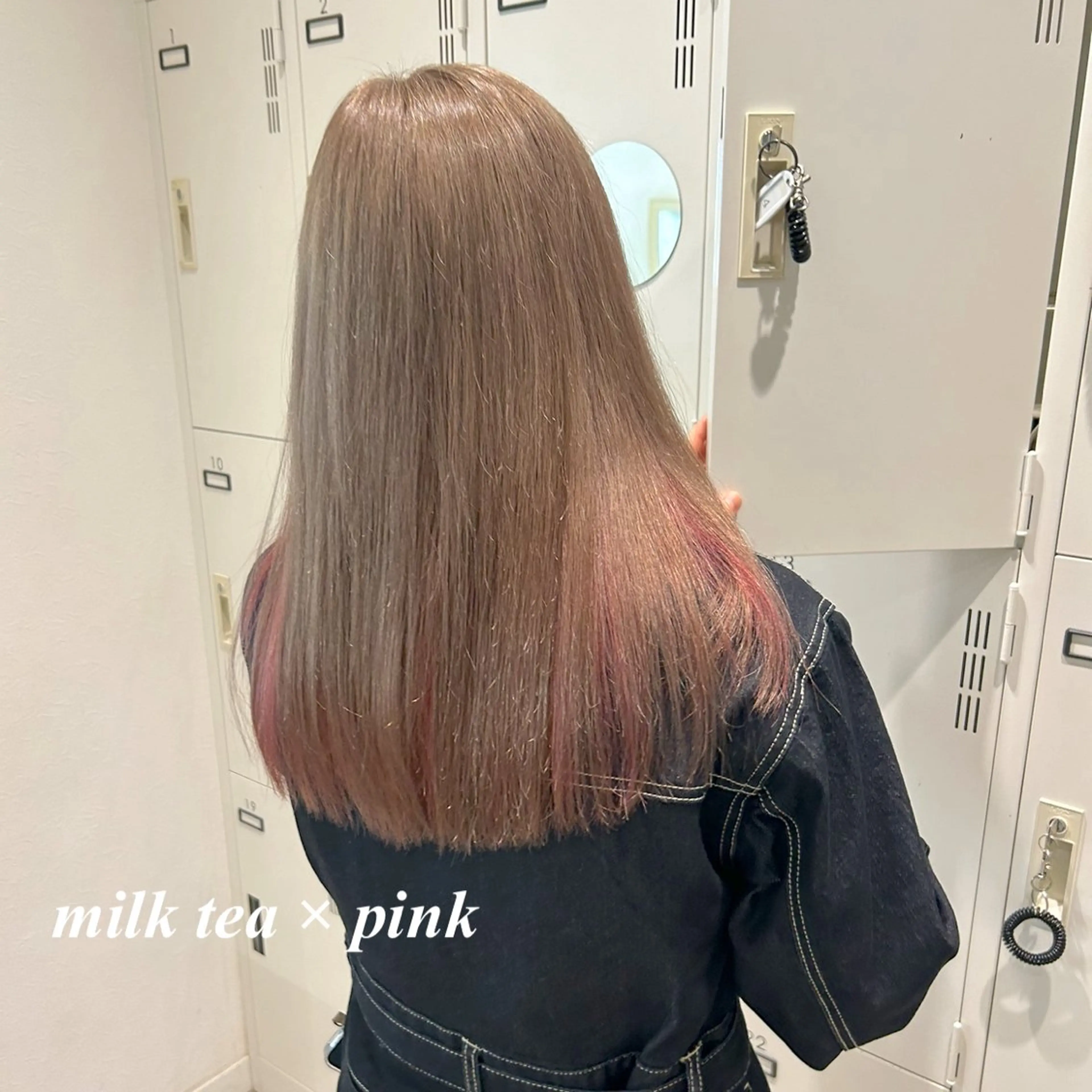 ロング カラー ピンクカラー ヘアカラー ピンクカラー🎀/ ミルクティー🍼花音のヘアスタイル