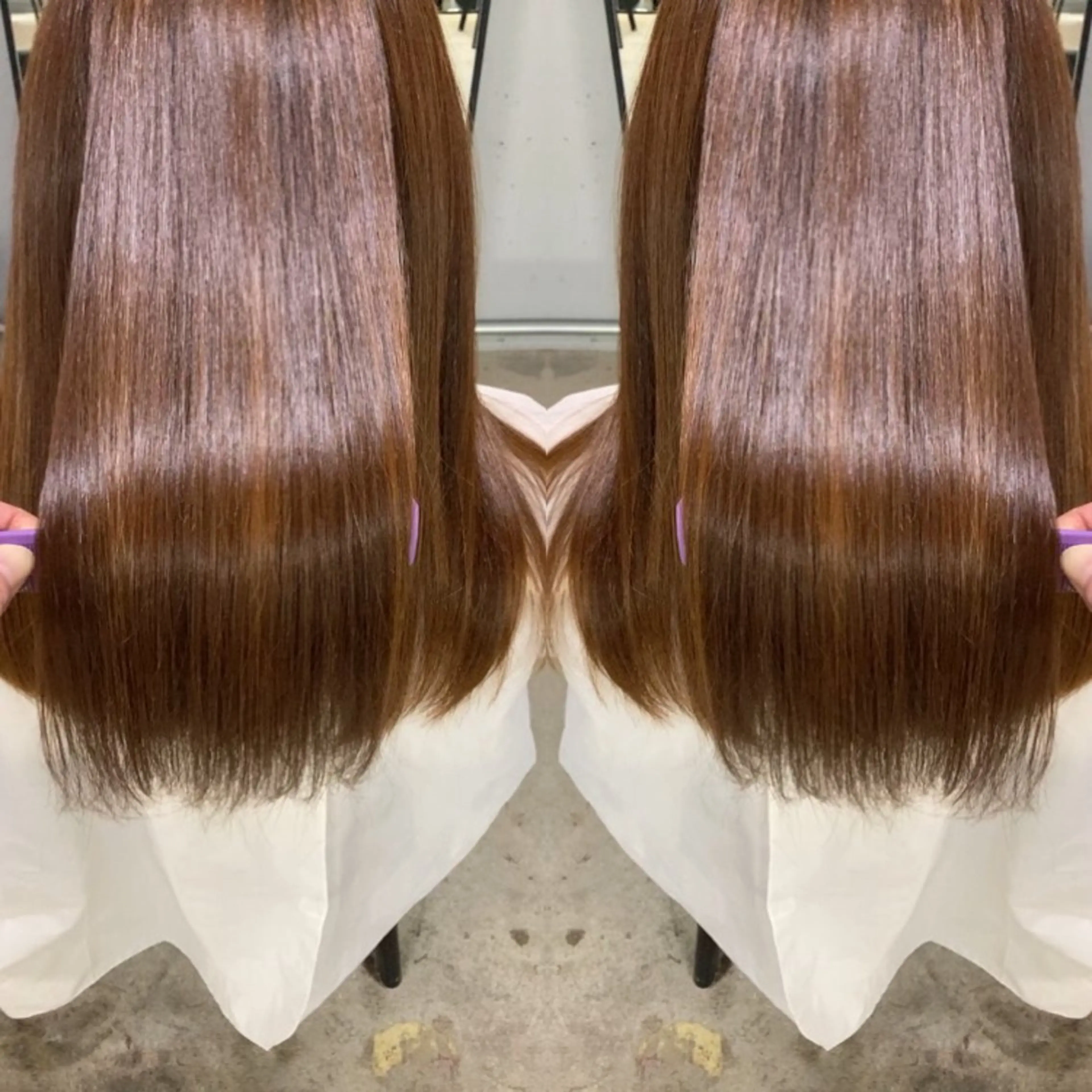 セミロング 伸ばしかけ 髪質改善 縮毛矯正 トリートメント カット 縮毛矯正 トリートメント lok[ロク] 高田馬場のヘアスタイル