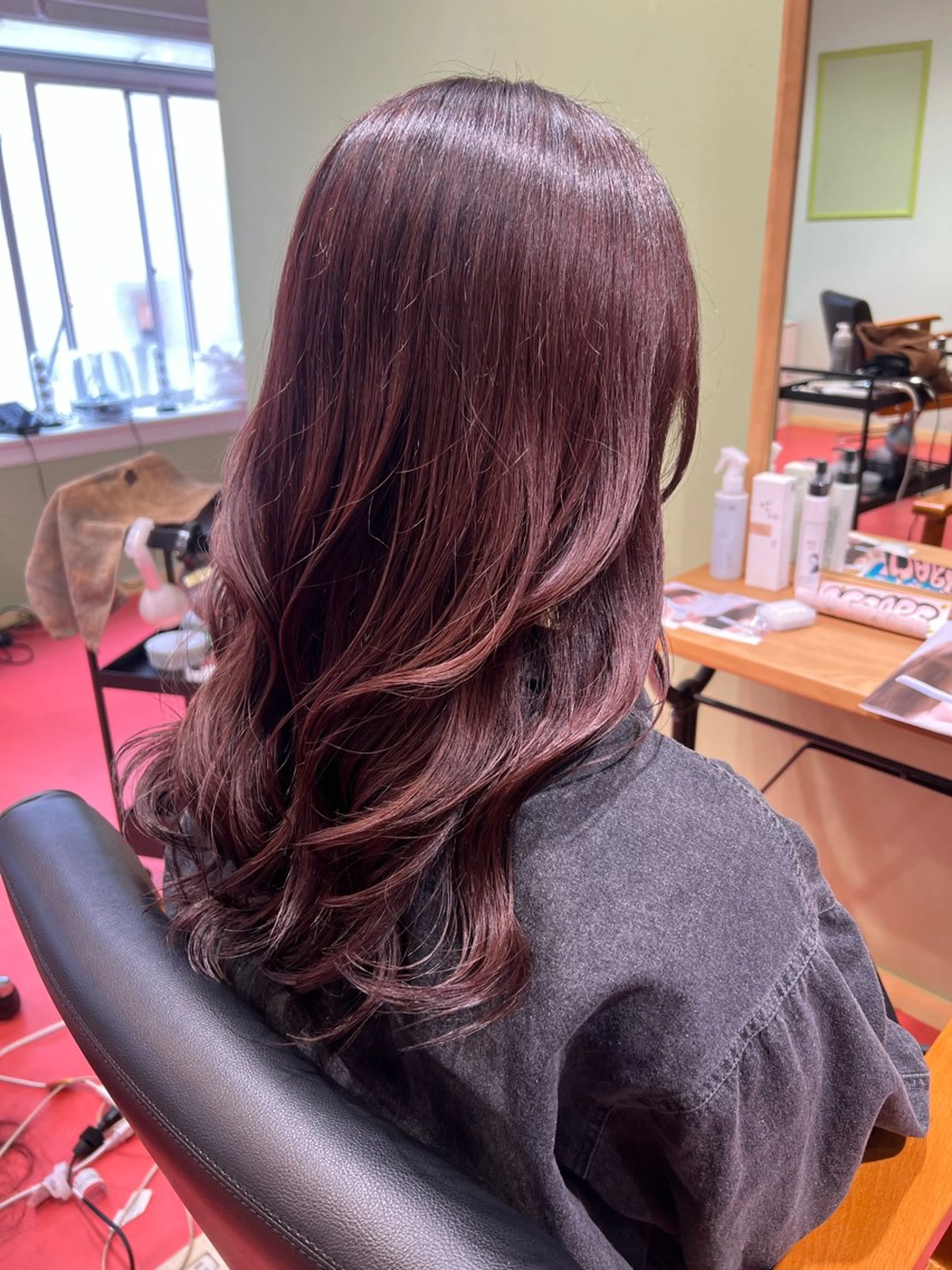 ロング ヘアカラー トリートメント 紙屋町ショート /ボブ　パーマ河内蓮のヘアスタイル