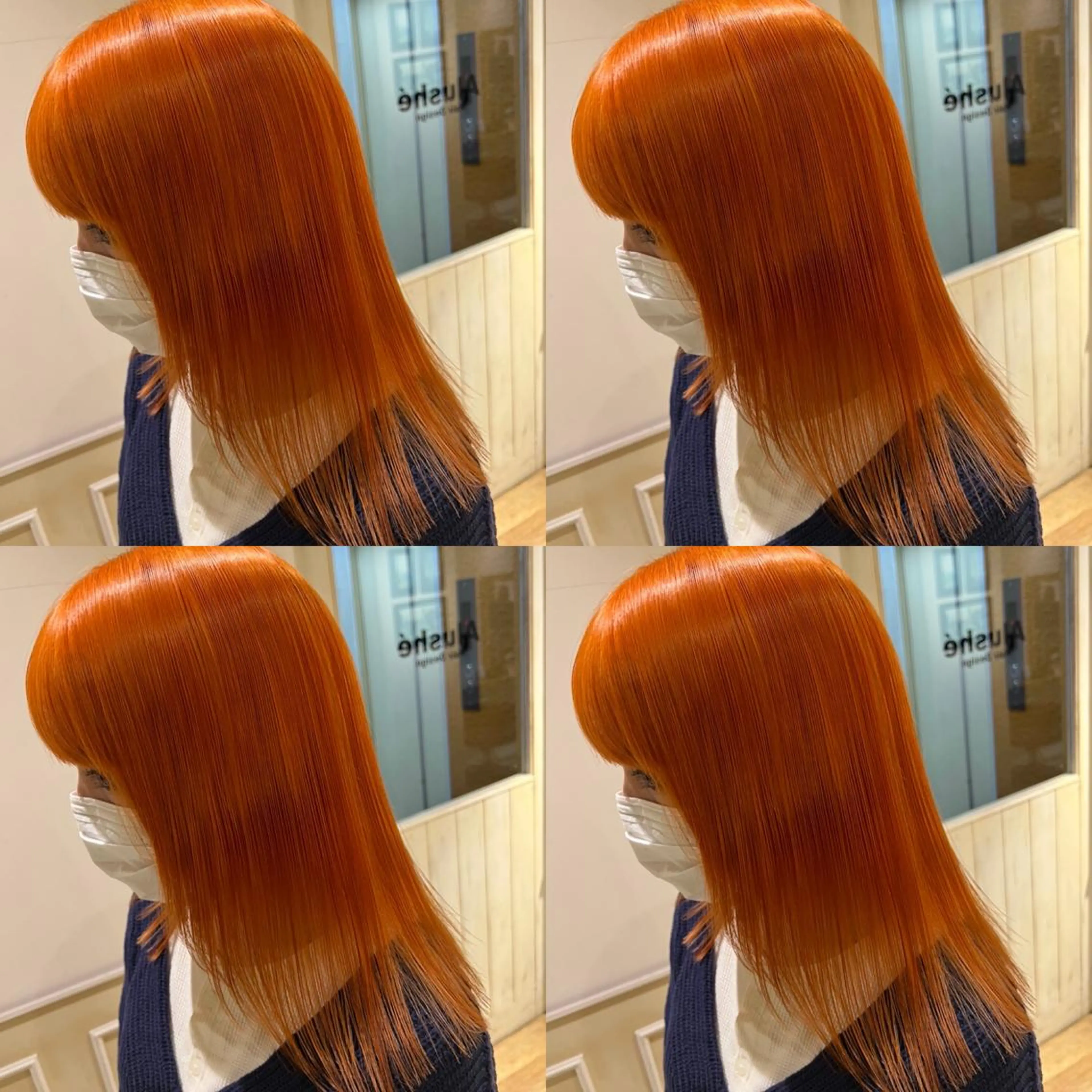 ミディアム カラー オレンジ レイヤー×髪質改善 マネージャー安藤光司のヘアスタイル