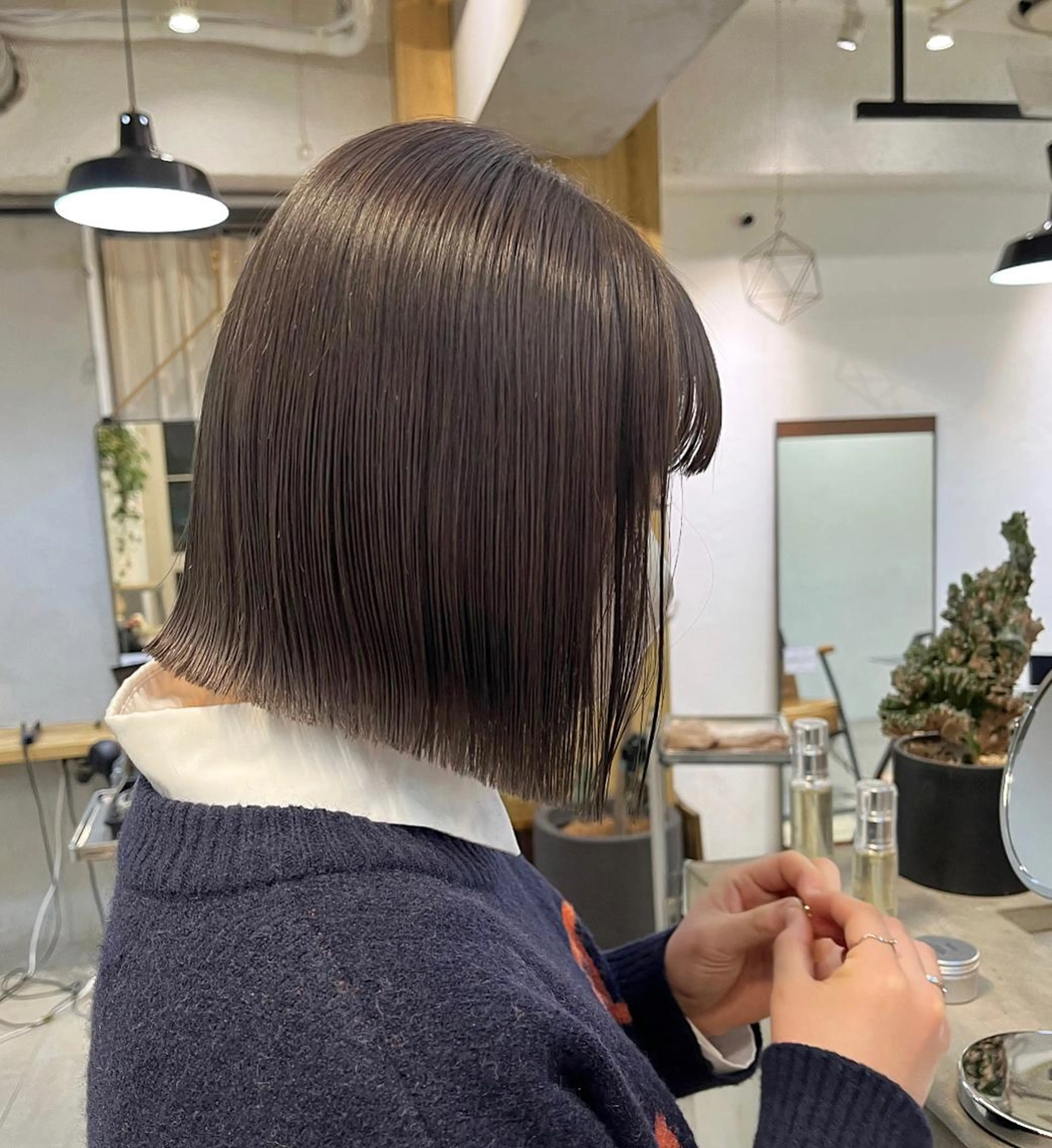 ショート カット ヘアカラー トリートメント ヘッドスパ オリーブ/縮毛♡ Natsuno🩰のヘアスタイル