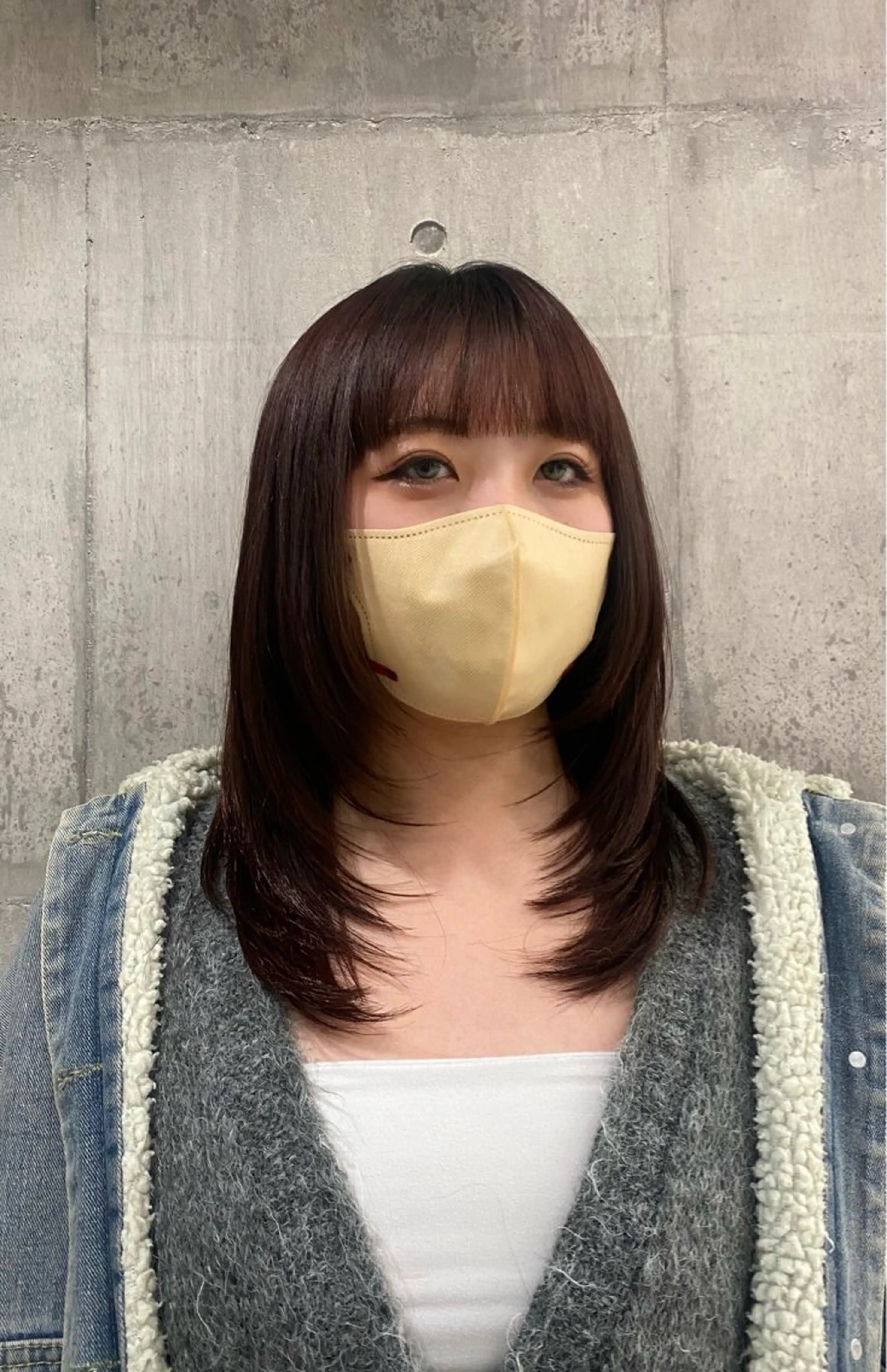 ミディアム カラー ヘアアレンジ のん🎀ハイトーン/ レイヤーカット🐳のヘアスタイル