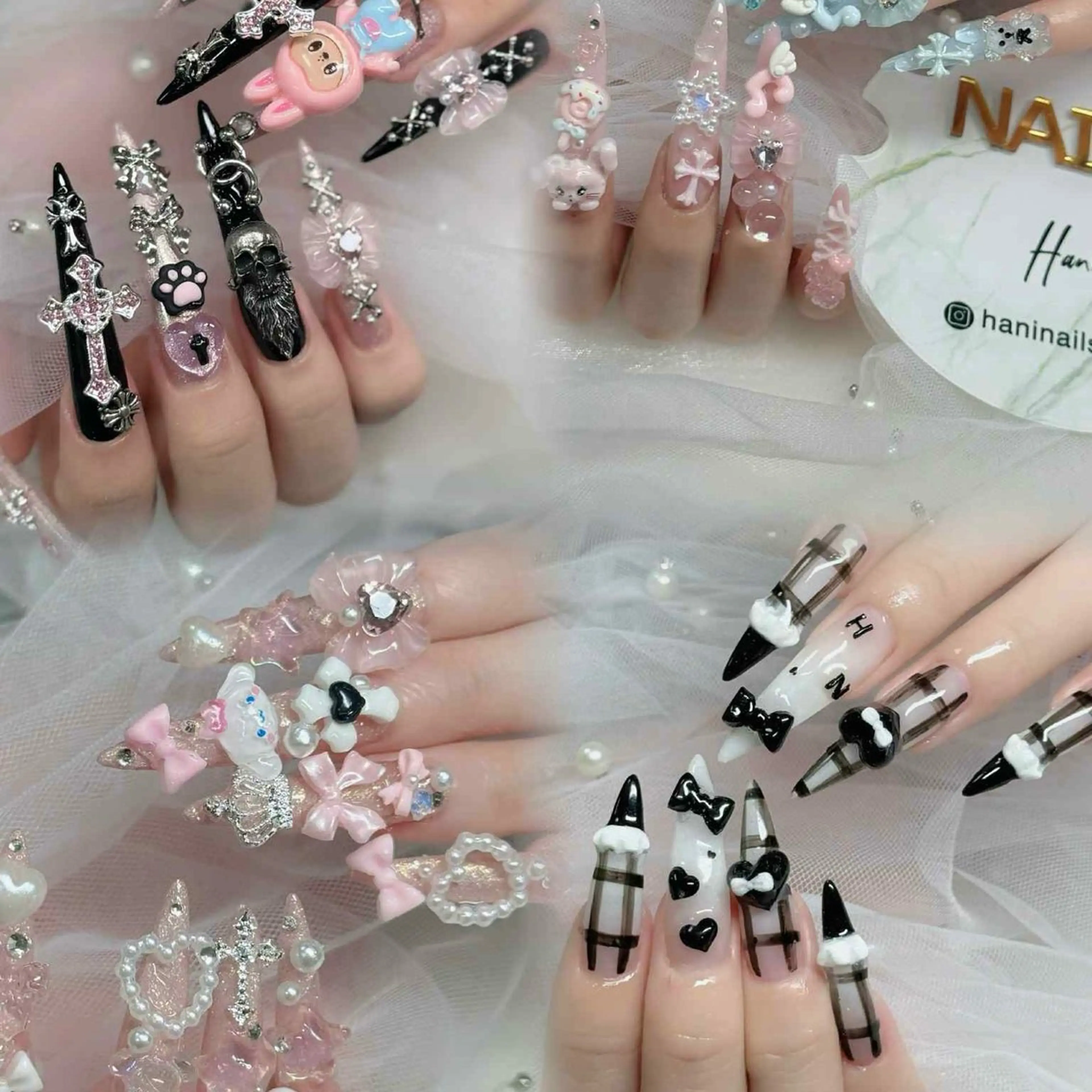 ネイル べっ甲ネイル チークネイル フラッシュネイル フラワーネイル フットネイル ハンドネイル Hani Nail Salonのネイルデザイン