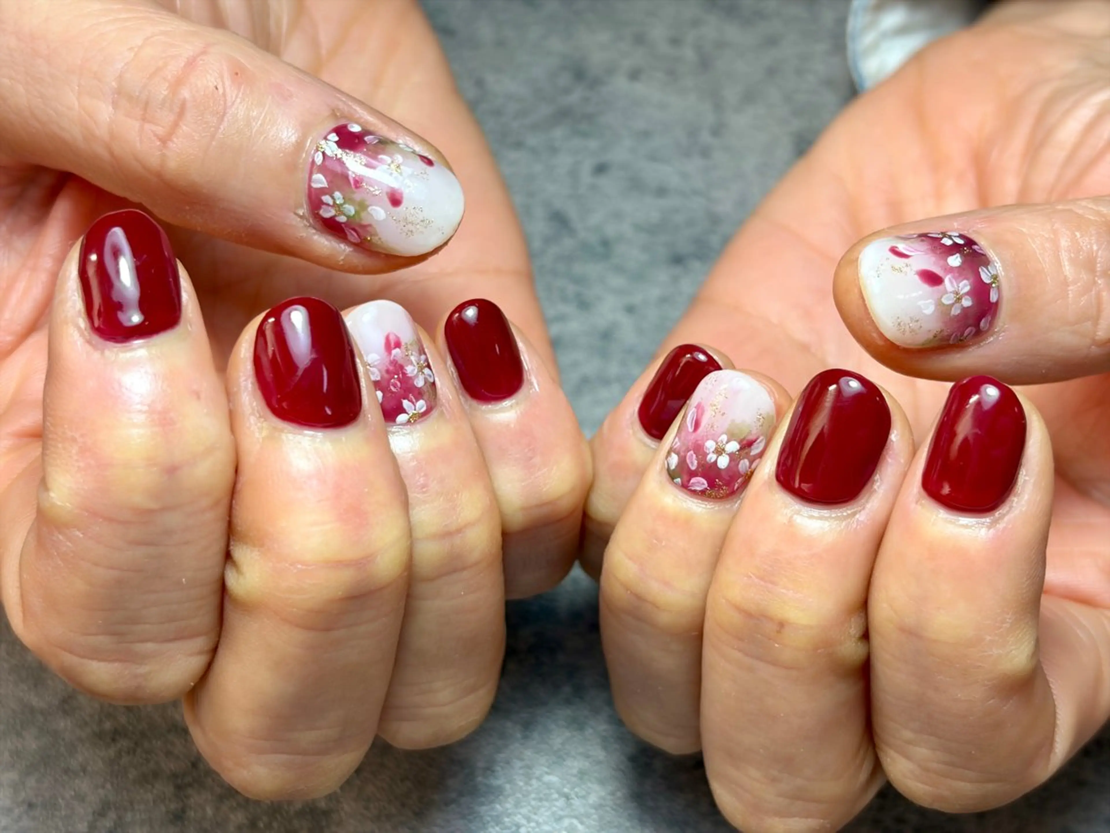 ネイル 春ネイル ハンドネイル フットネイル GéRanium Harukaのネイルデザイン