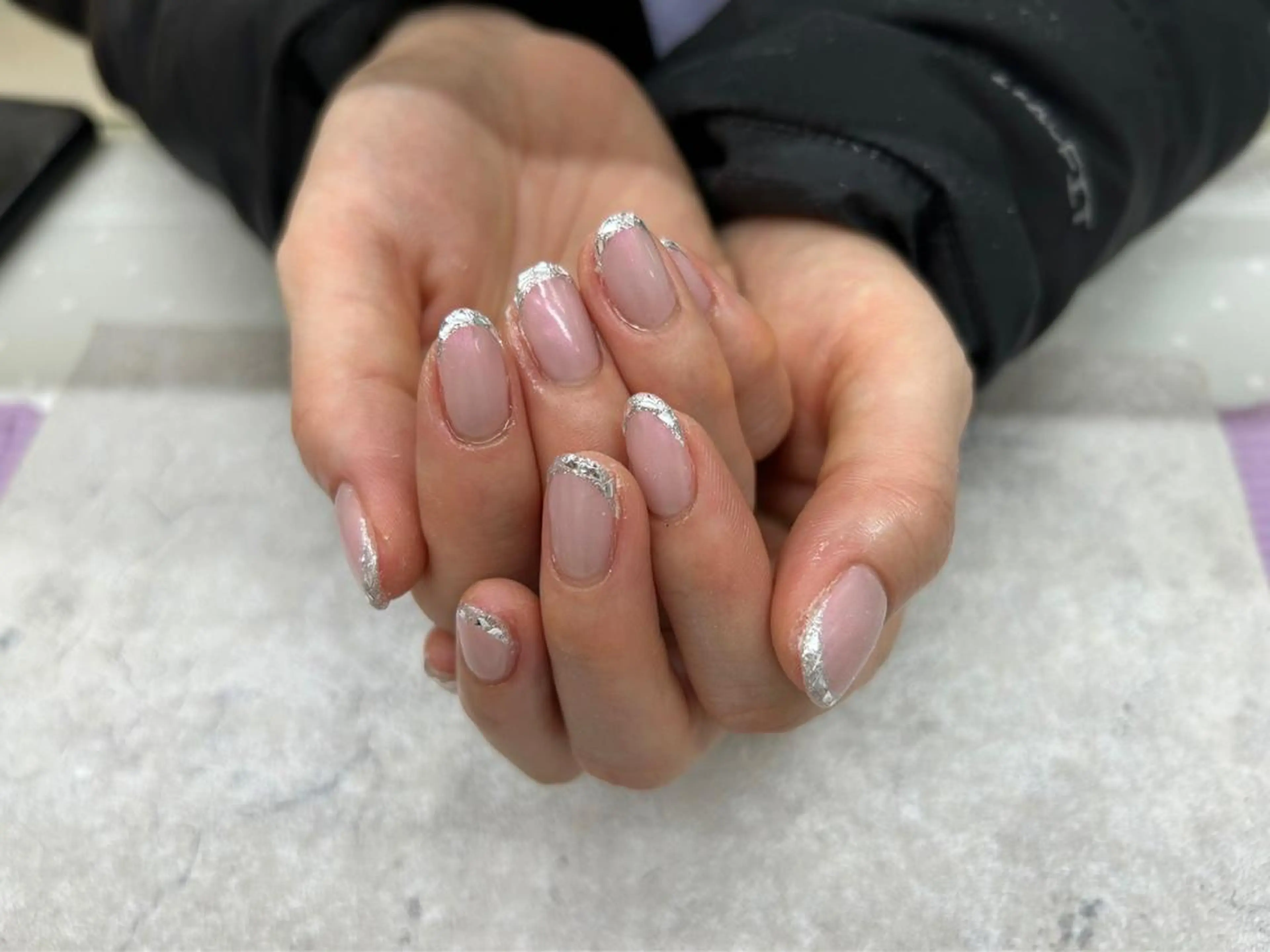 ネイル フレンチネイル ガラスフレンチ Maple所属・Maple saronのネイルデザイン