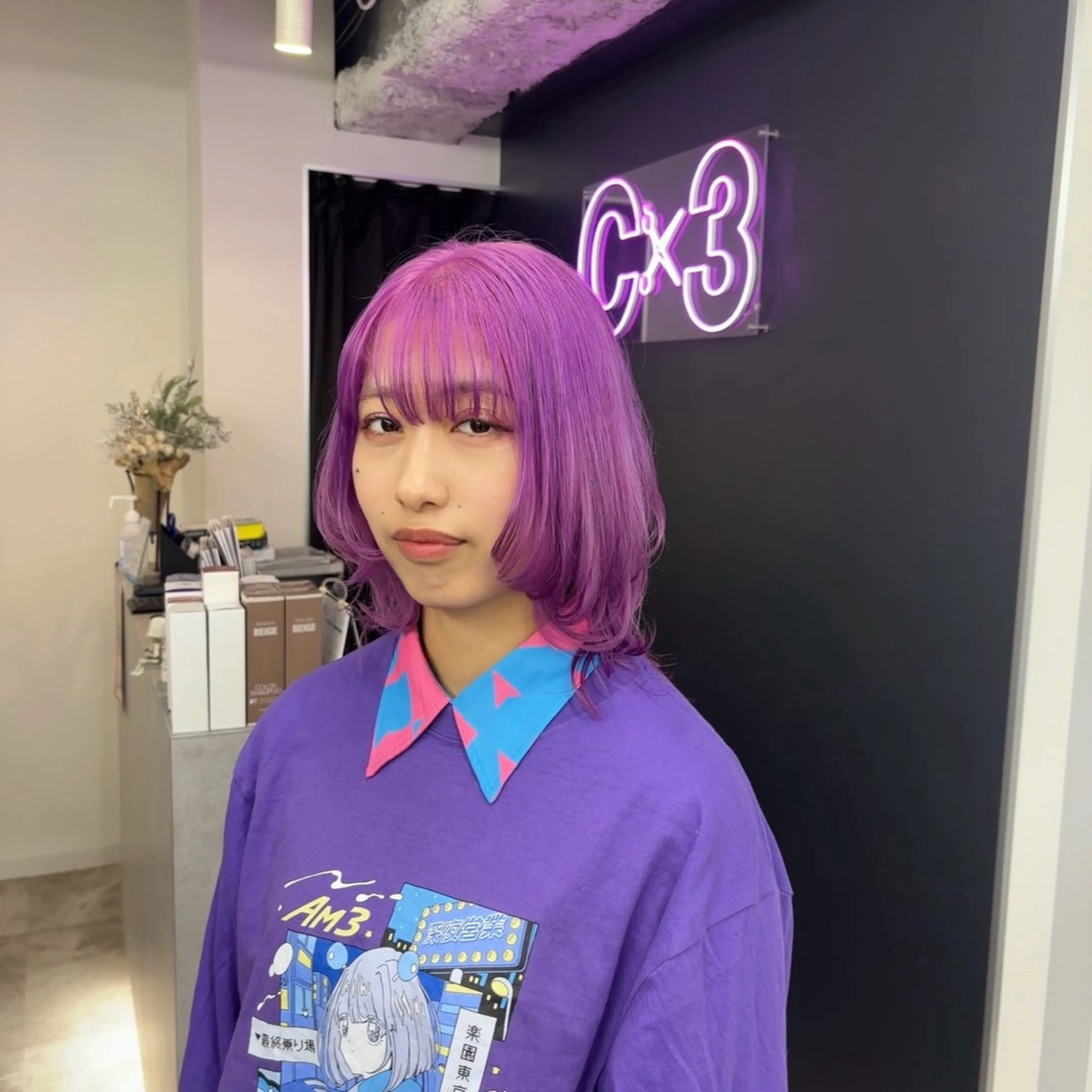 セミロング カラー ヘアカラー Ren. 🦋デザインカラーのヘアスタイル
