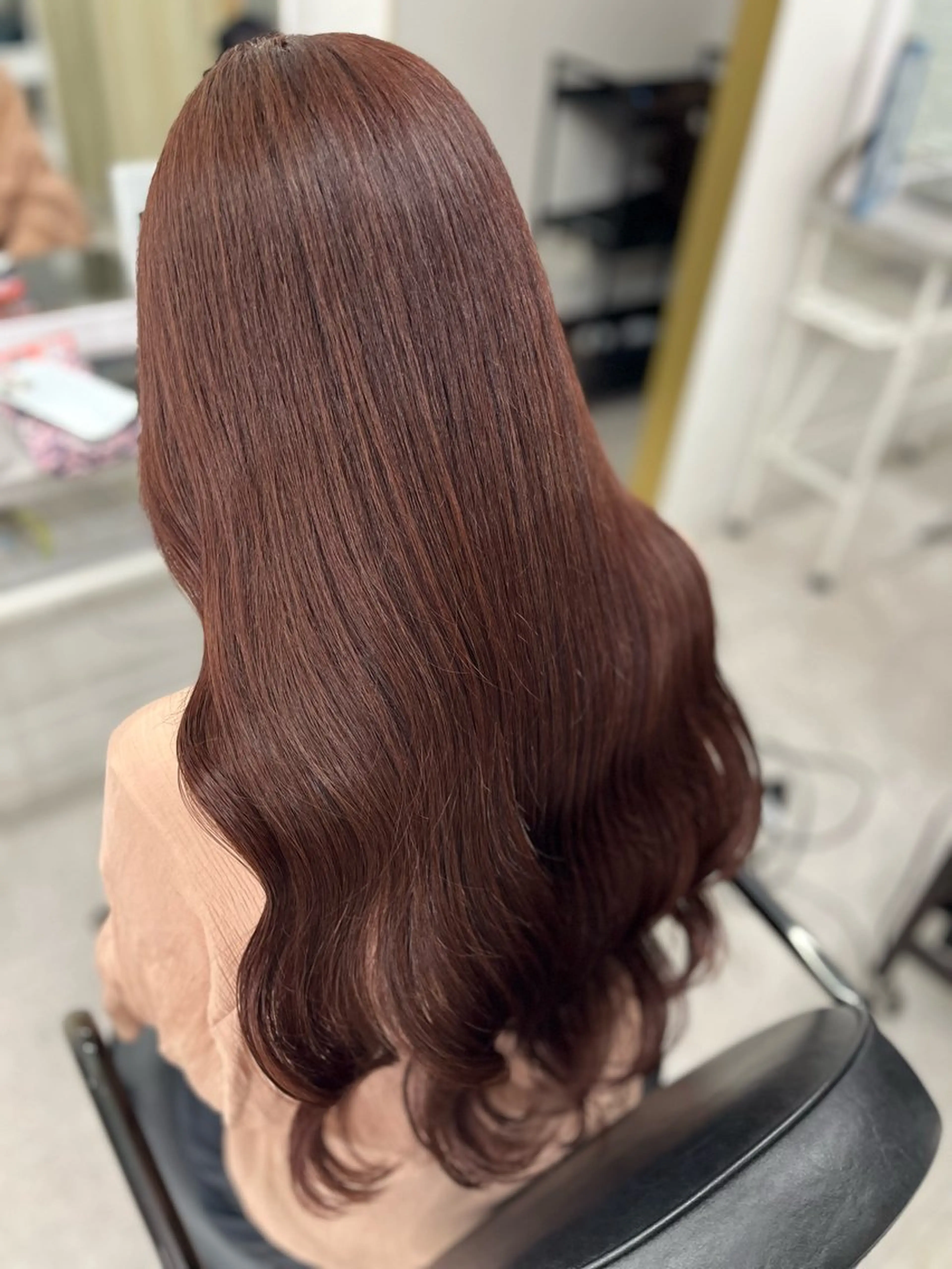 ロング カラー ブラウンカラー ピンクカラー ピンクブラウン 🫧ぷる艶カラー🫧 Yuubi🦩のヘアスタイル