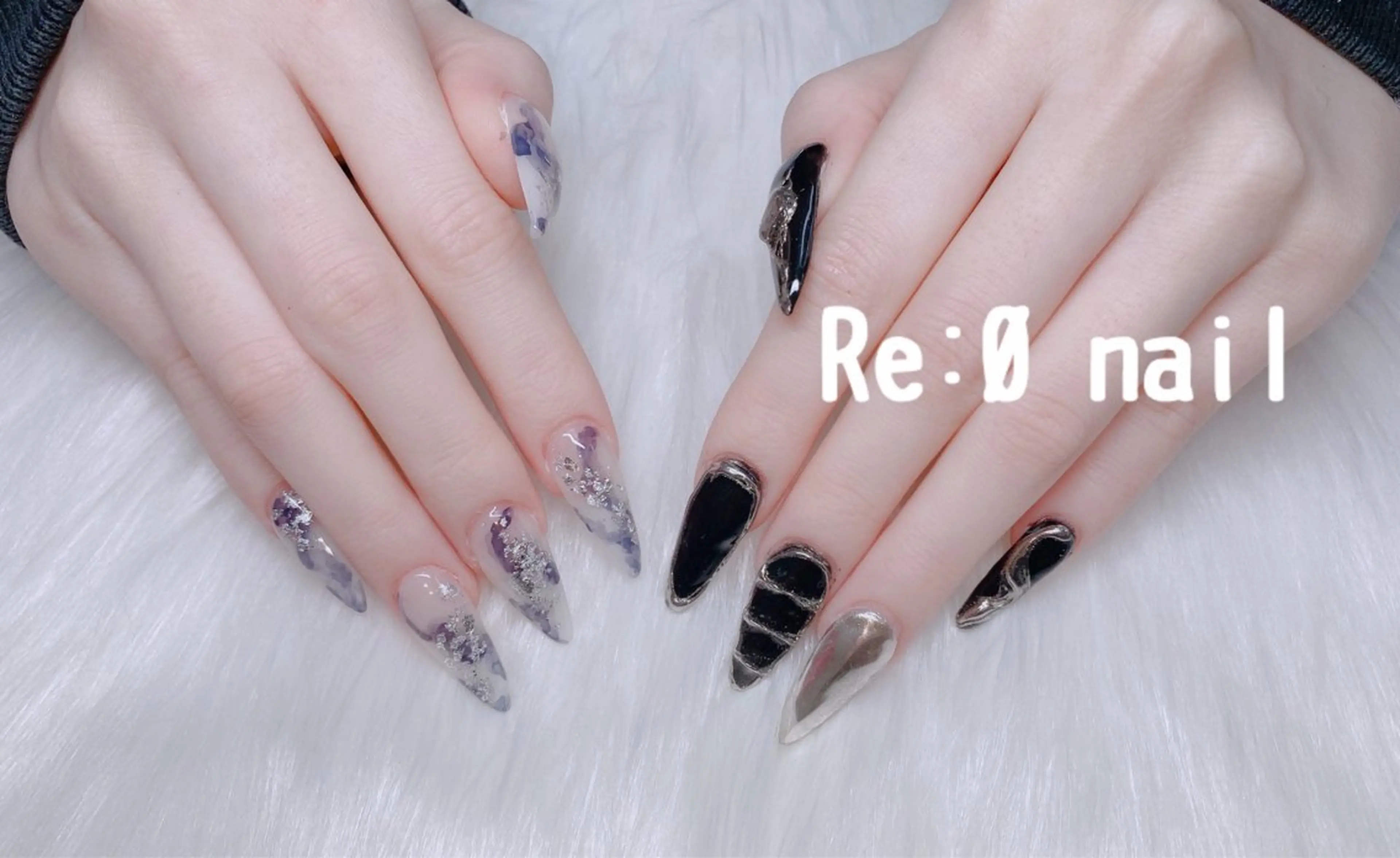 ネイル アートネイル ミラーネイル ハンドネイル Re:Ø nail 🩵TSUJIのネイルデザイン